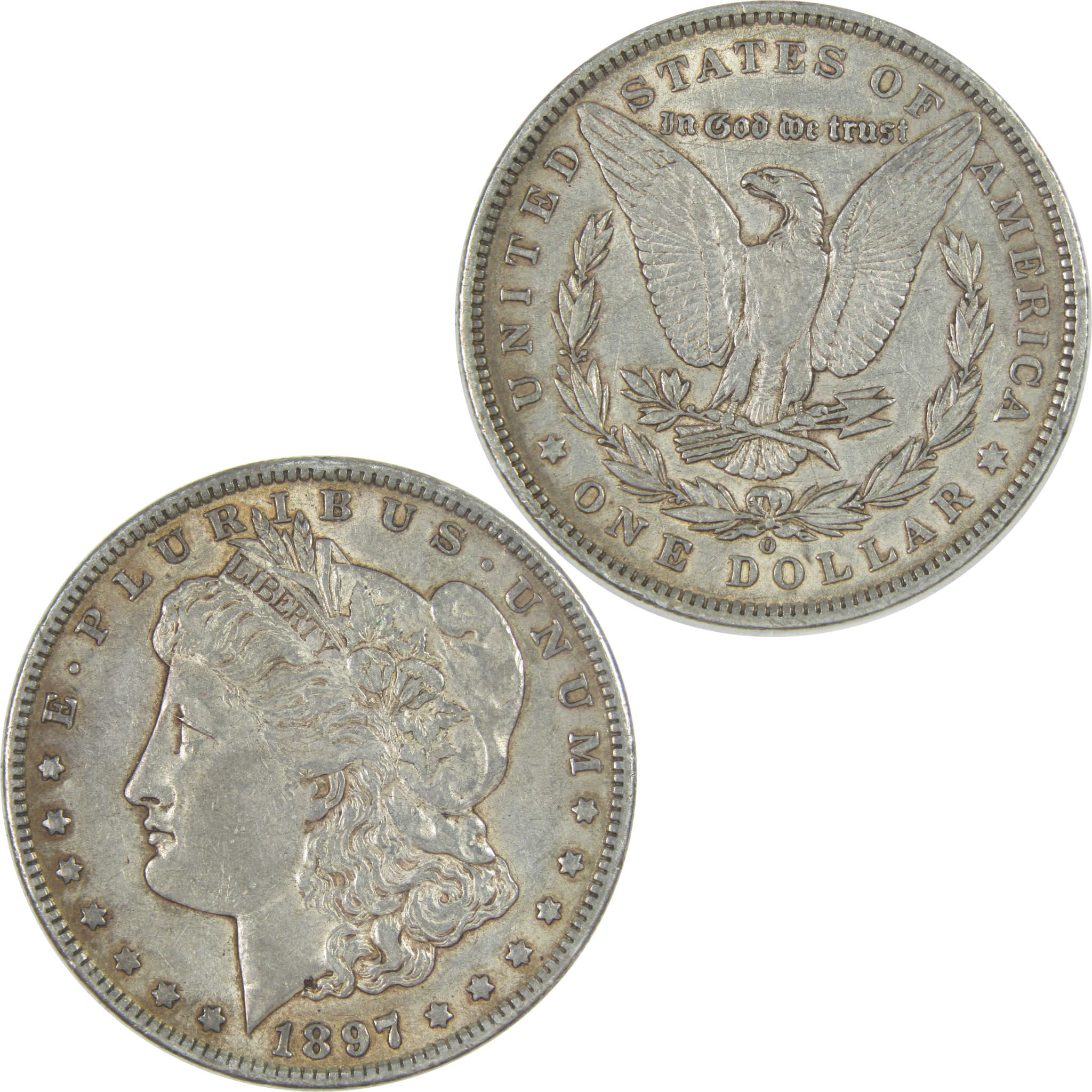 1897 O Morgan Dollar XF EF Extremely Fine Silver $1 Coin SKU:I16556 - Morgan coin - Morgan silver dollar - Morgan silver dollar for sale - Profile Coins & Collectibles