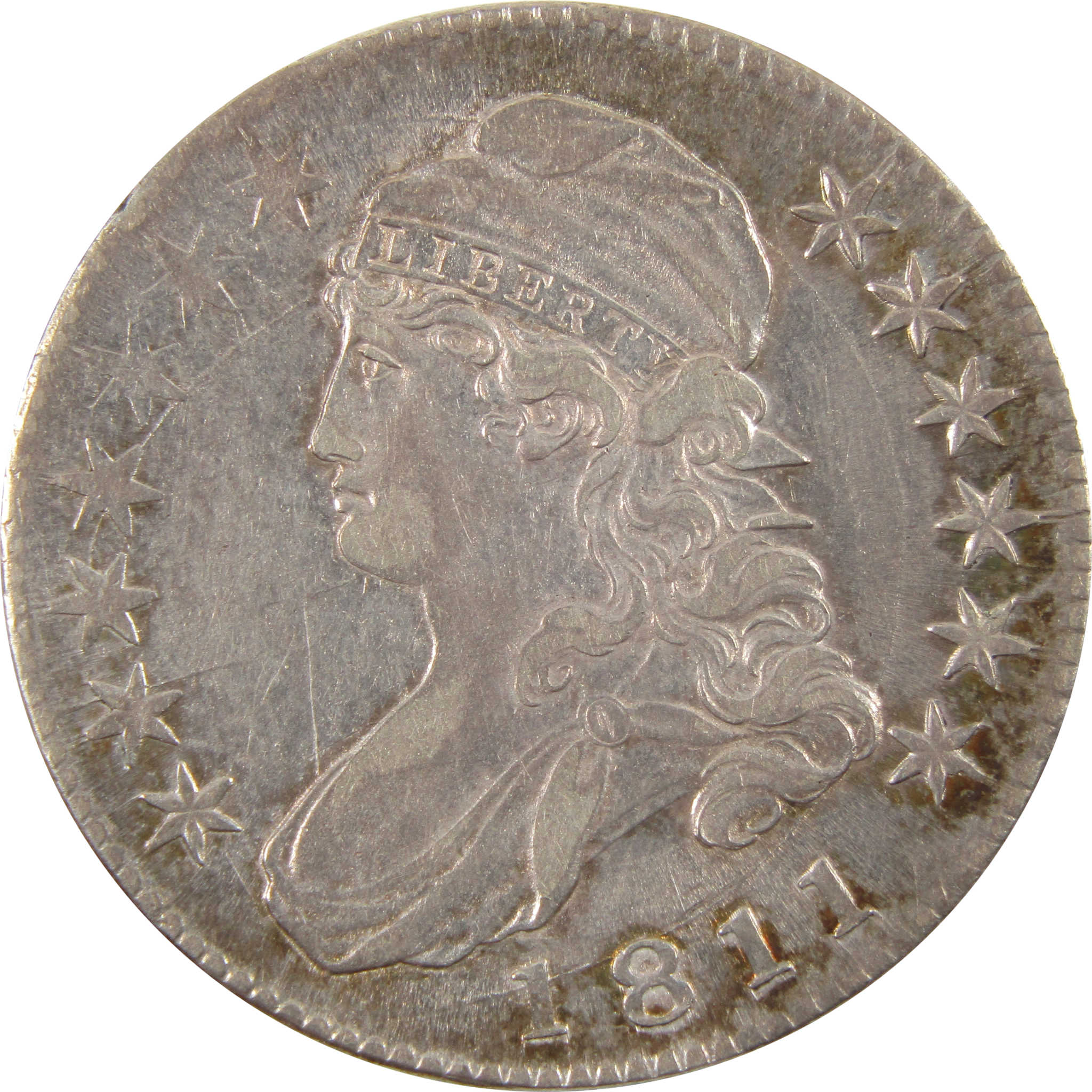 1811 Large 8 and Stars Capped Bust 50c AU 89.24% Silver SKU:I11177