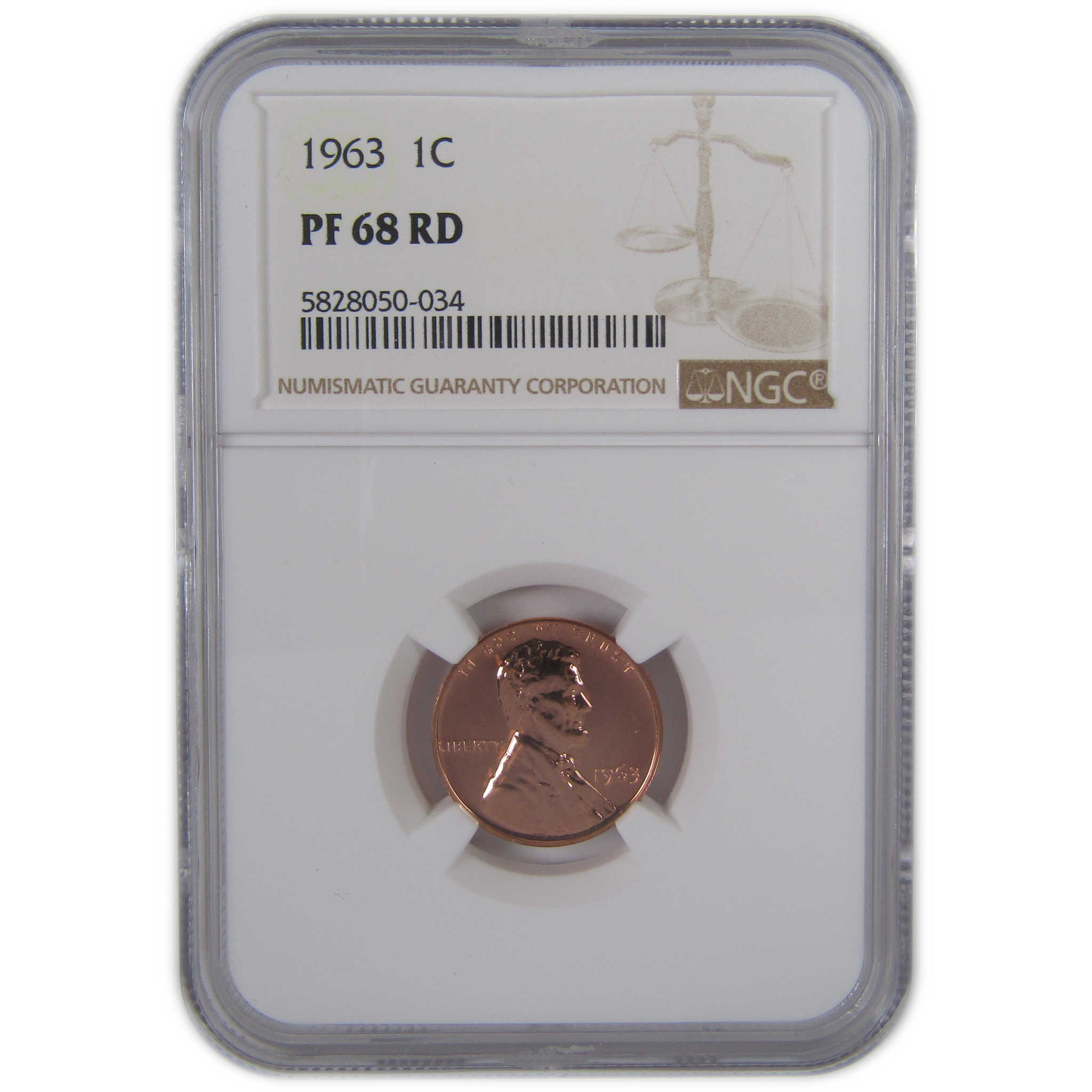 1963 Lincoln Memorial Cent PF 68 RD NGC Penny Proof SKU:CPC0207