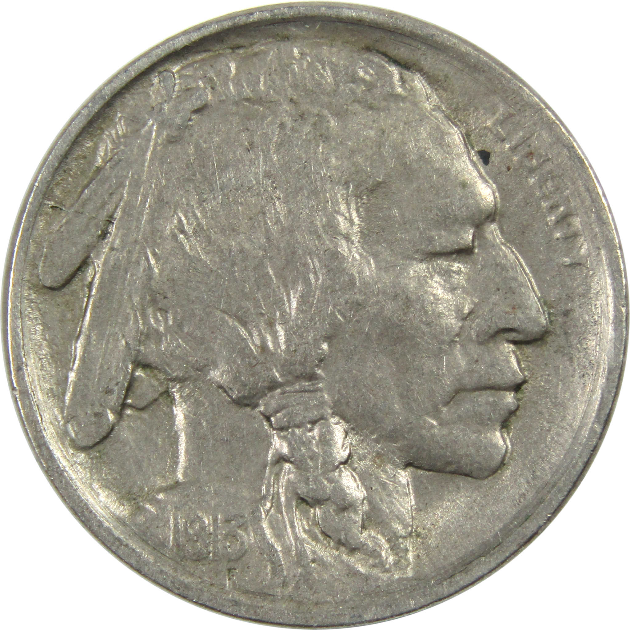 1913 Type 1 Indian Head Buffalo Nickel VF Very Fine 5c Coin SKU:I12991