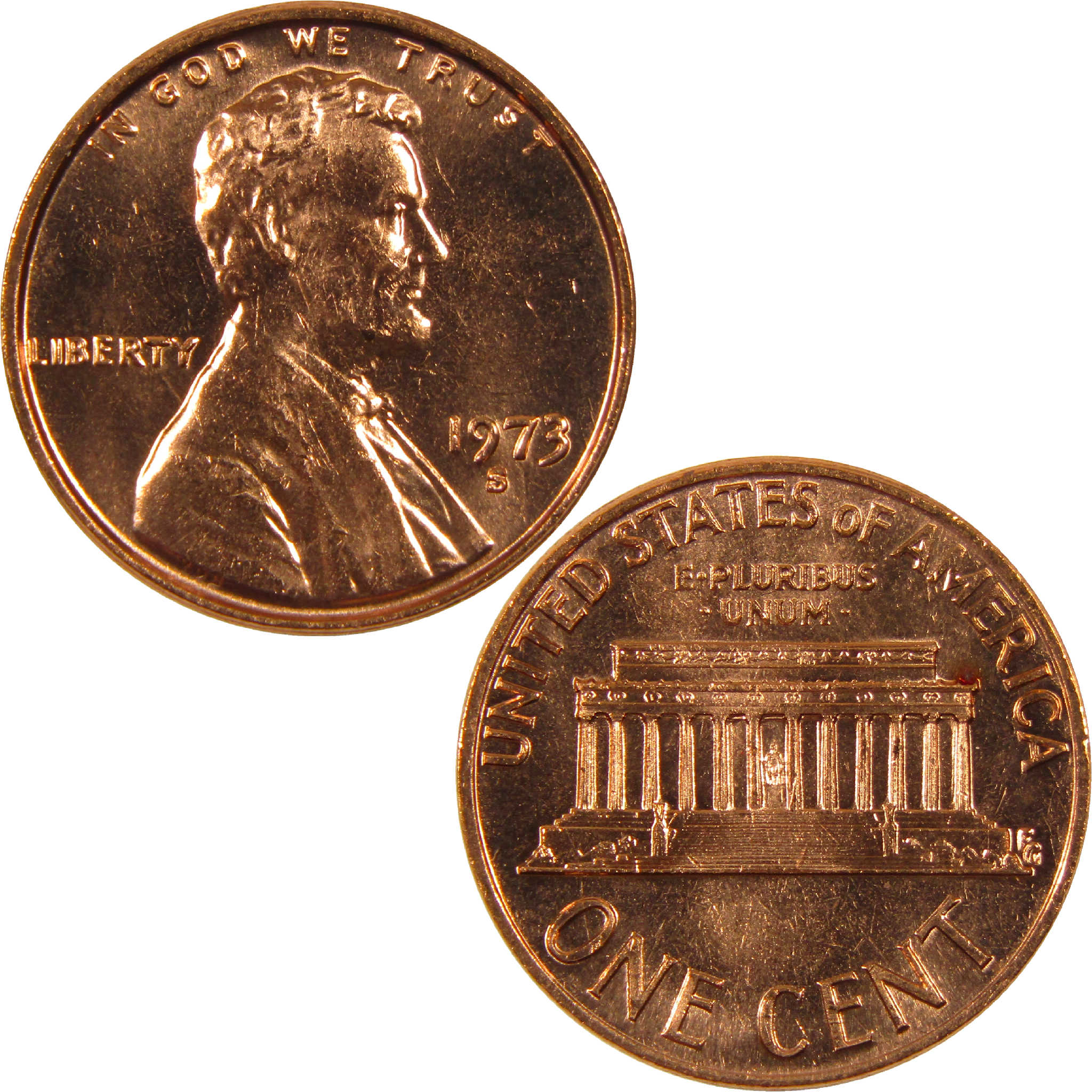 1973 S Lincoln Memorial Cent BU Uncirculated Penny 1c Coin