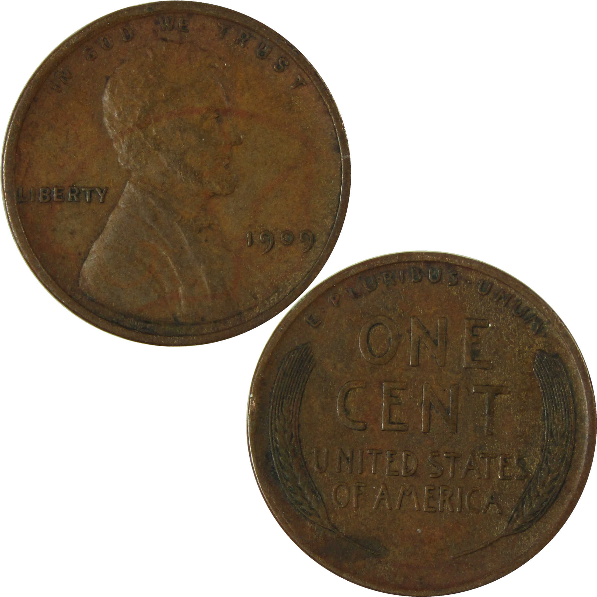 1909 VDB Lincoln Wheat Cent VF Very Fine Penny 1c Coin SKU:I26753