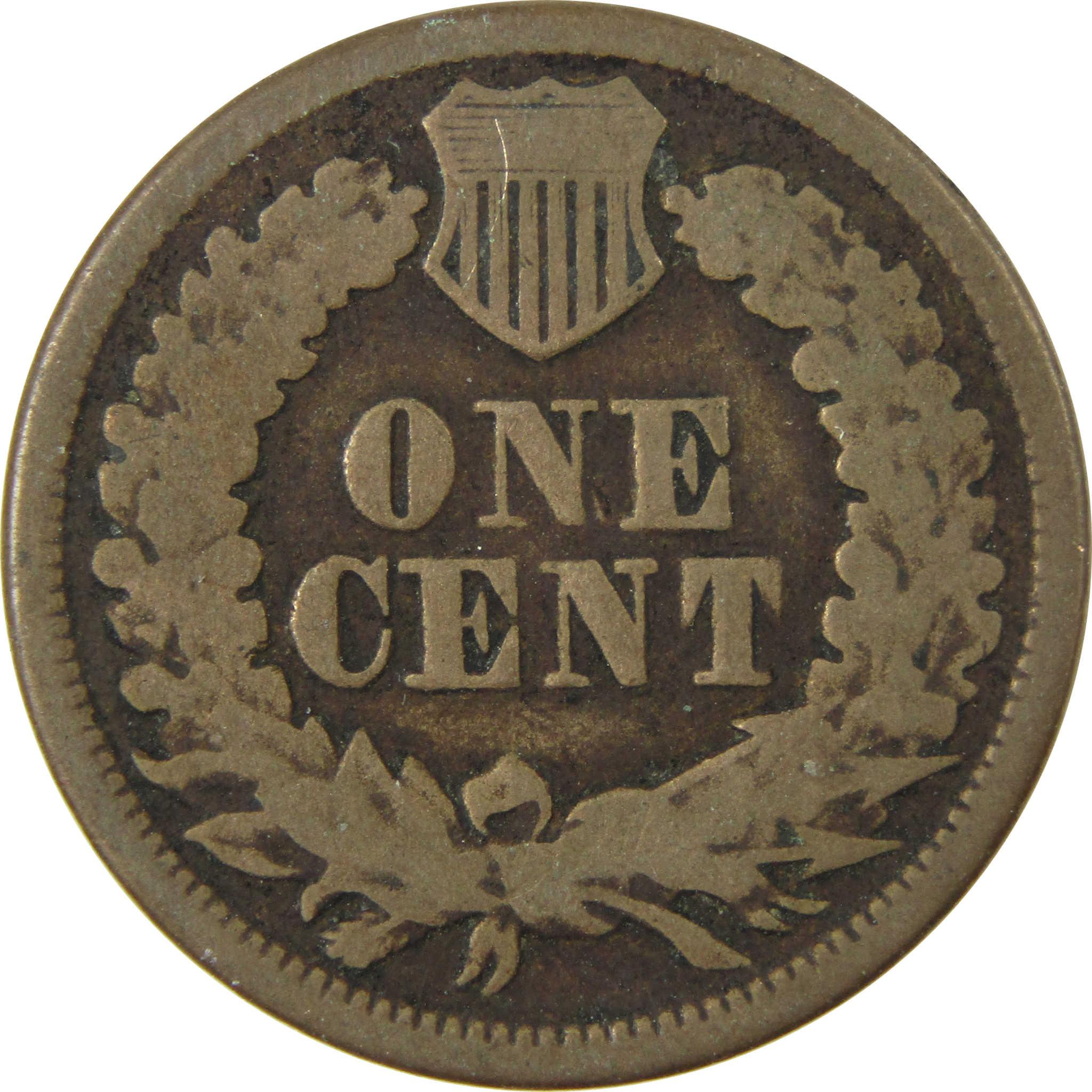 1863 Indian Head Cent G Good Details Penny 1c Coin SKU:CP1248