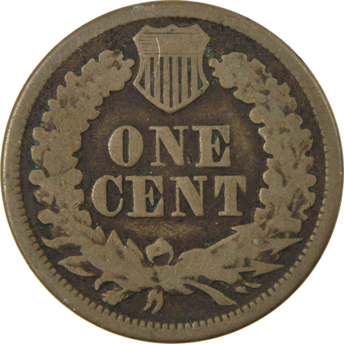1863 Indian Head Cent G Good Details Penny 1c Coin SKU:CP1248