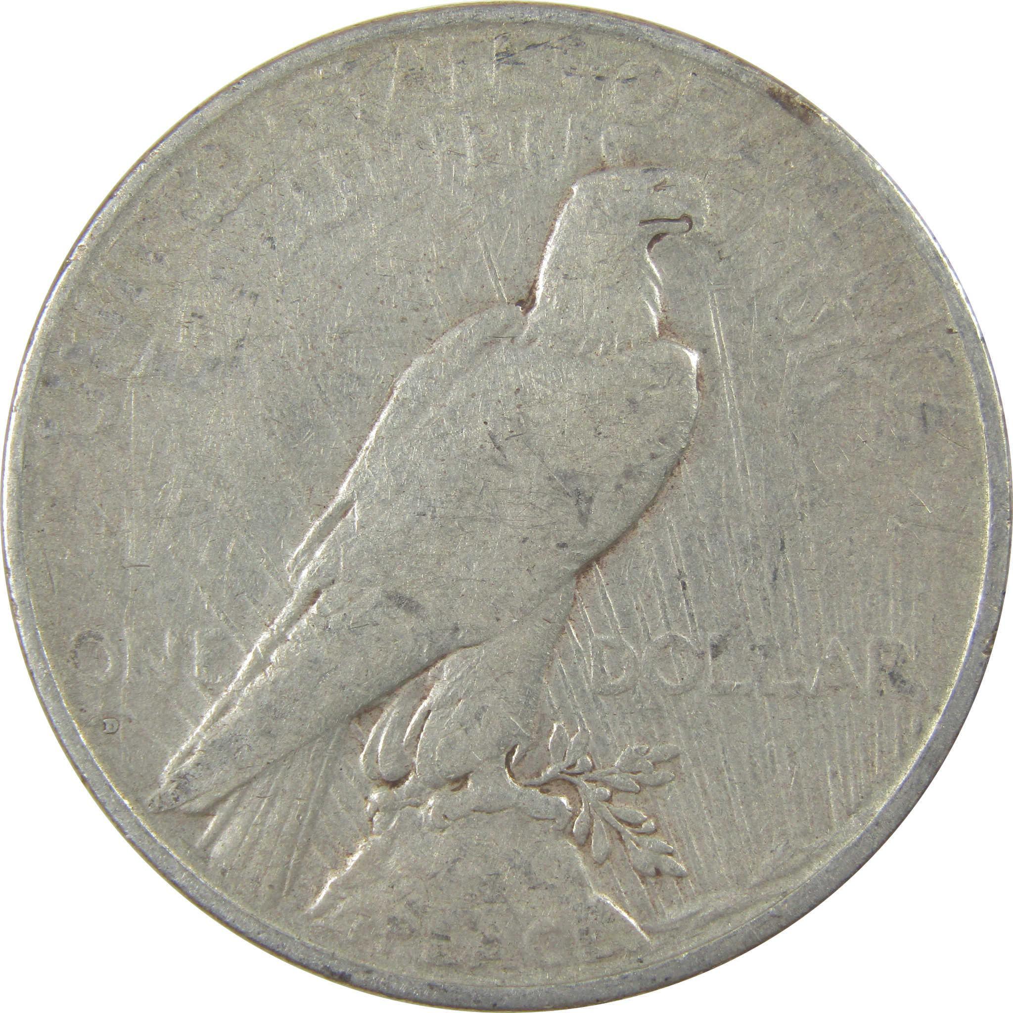 1934 D Peace Silver Dollar F Fine $1 Coin Collectible SKU:I24044