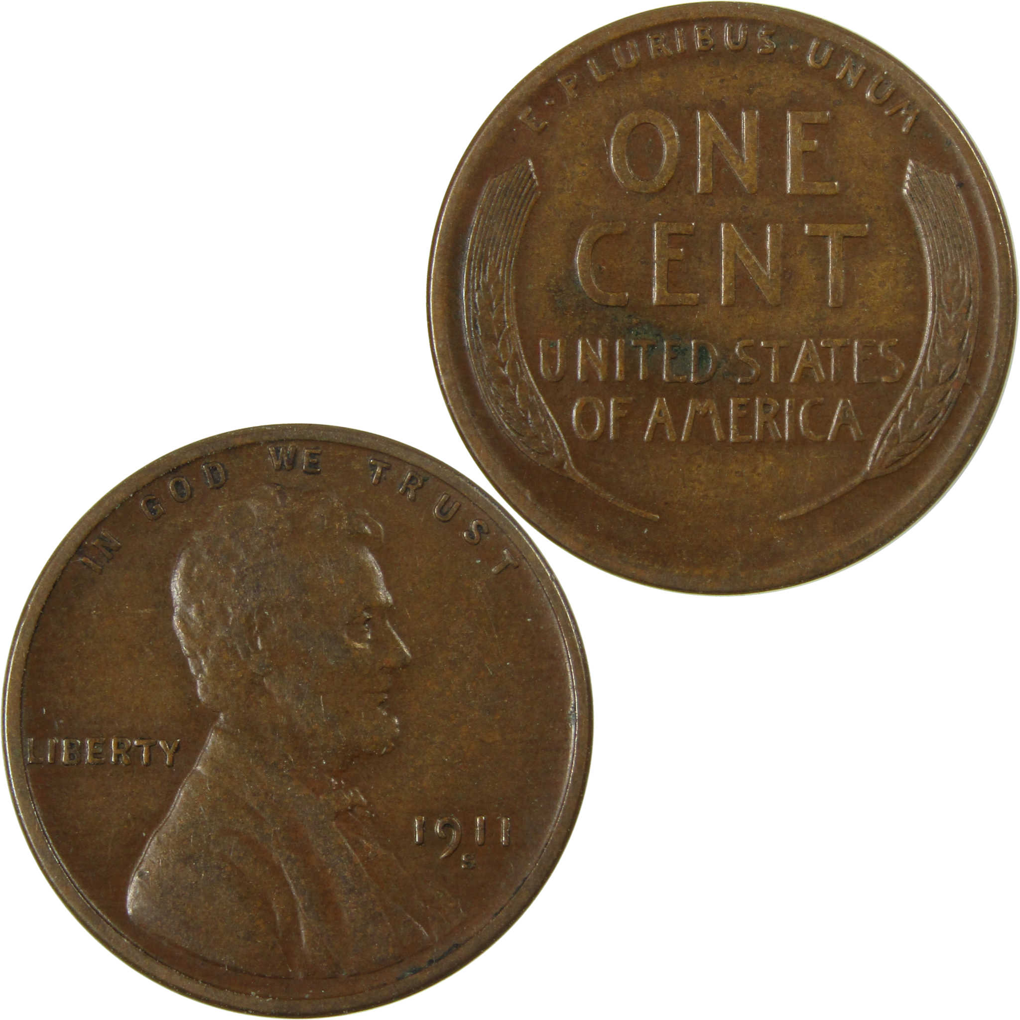 1911 S Lincoln Wheat Cent VF Very Fine Penny 1c Coin SKU:I27662