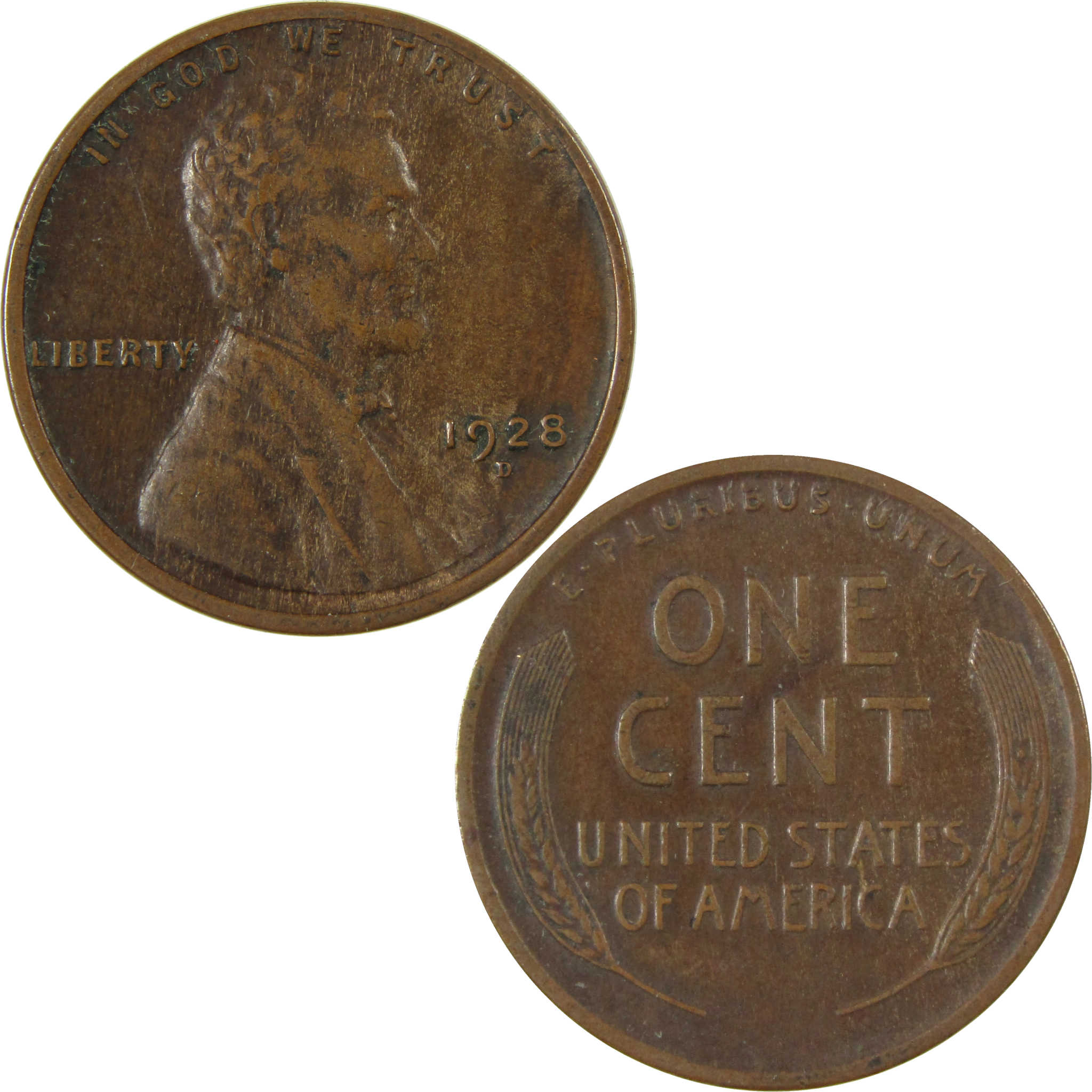 1928 D Lincoln Wheat Cent VF Very Fine Penny 1c Coin SKU:I27631