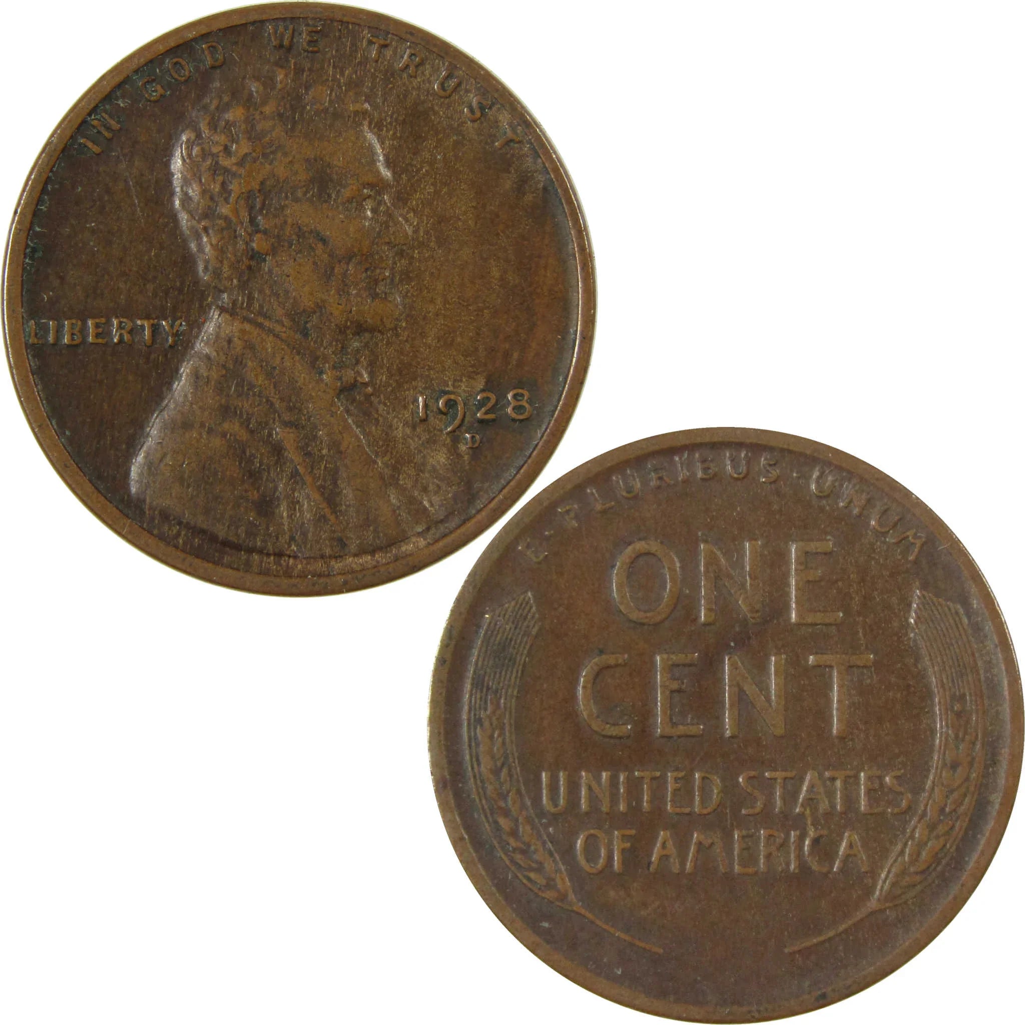 1928 D Lincoln Wheat Cent VF Very Fine Penny 1c Coin SKU:I27631