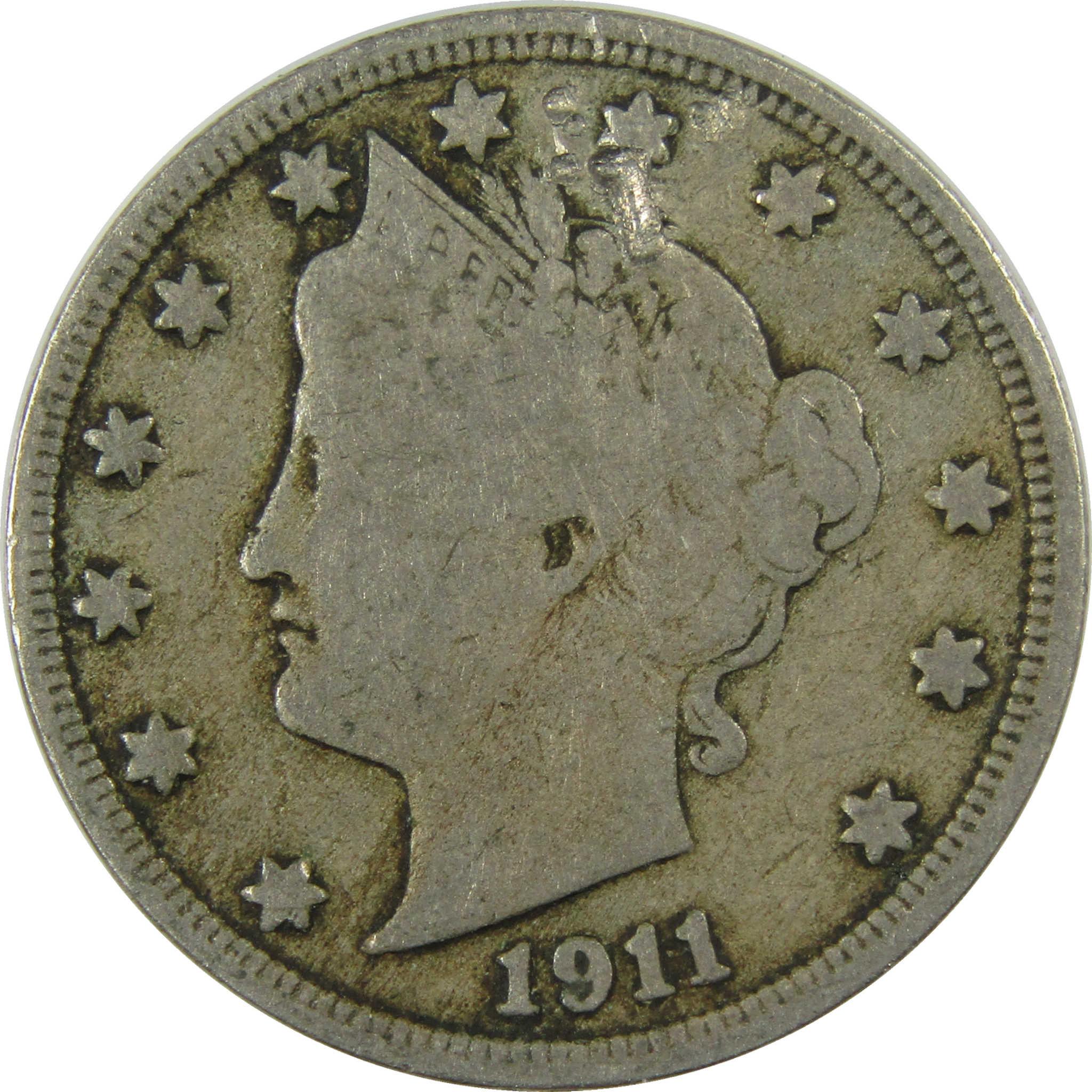 1911 Liberty Head V Nickel G Good 5c Coin Collectible SKU:I26921