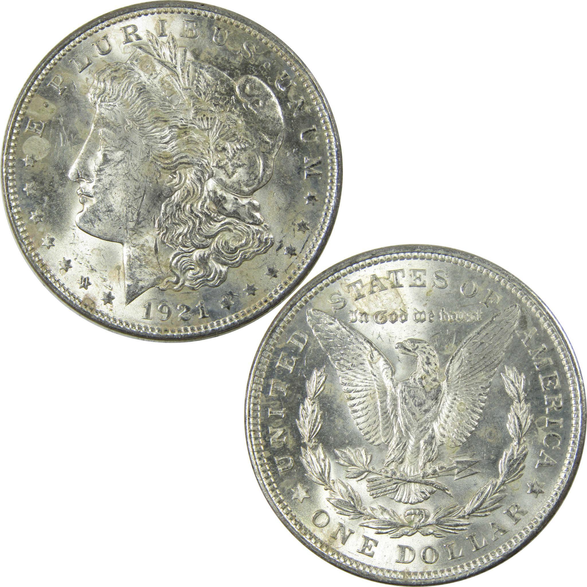 1921 Morgan Silver Dollar Uncirculated Mint State $1 Coin SKU:I25370 - Morgan coin - Morgan silver dollar - Morgan silver dollar for sale - Profile Coins & Collectibles