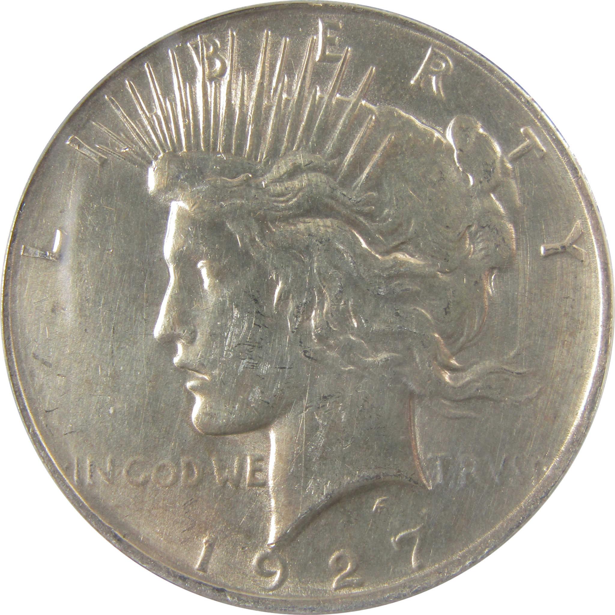 1927 D Peace Silver Dollar MS 60 Details ANACS Uncirculated SKU:I24455