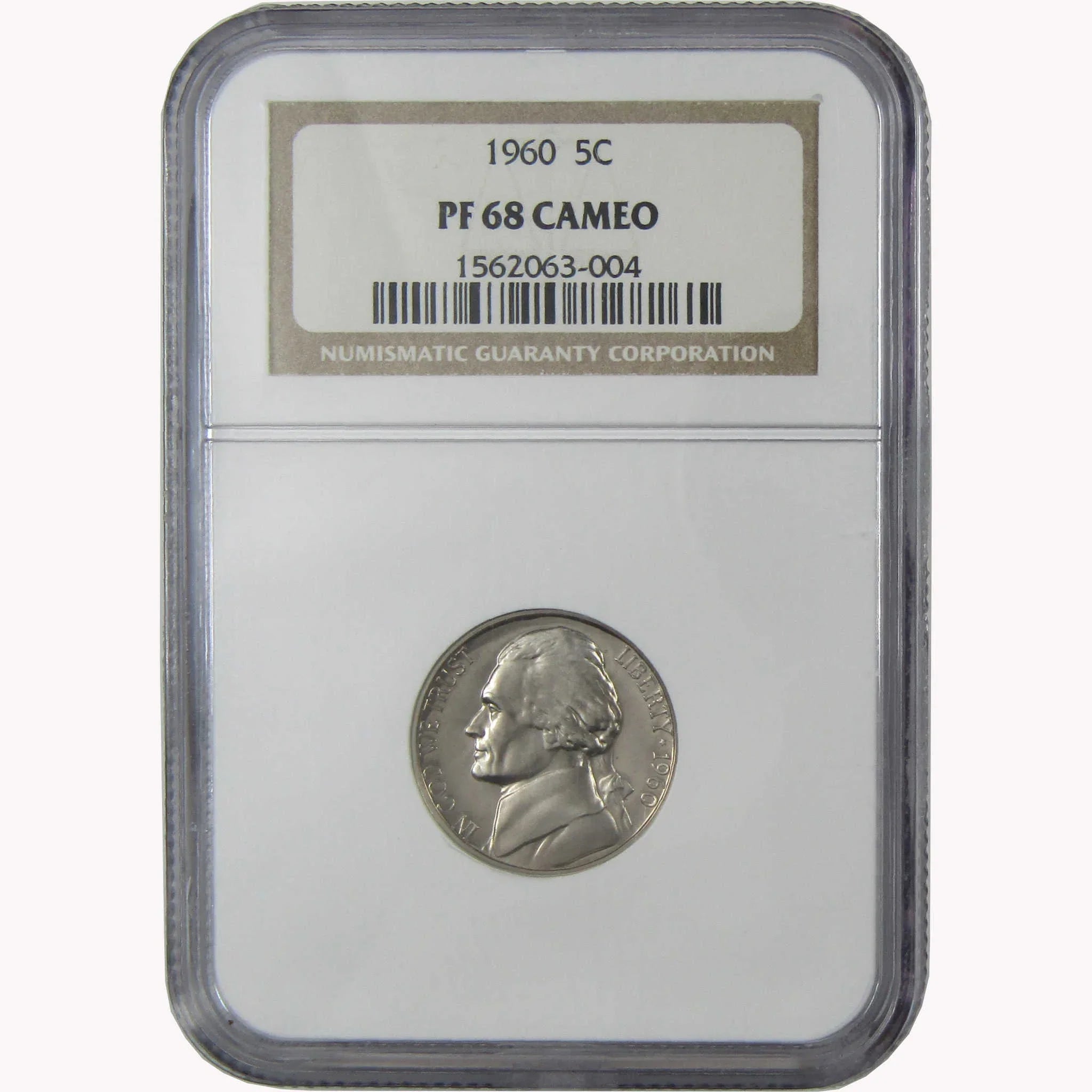 1960 Jefferson Nickel PF 68 CAM NGC Proof 5c Coin SKU:I26437