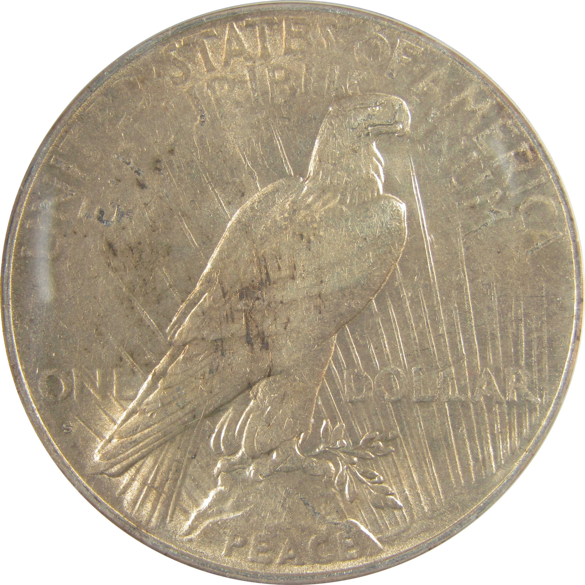 1935 S Peace Dollar AU 50 Details ANACS Silver $1 Coin SKU:I21627