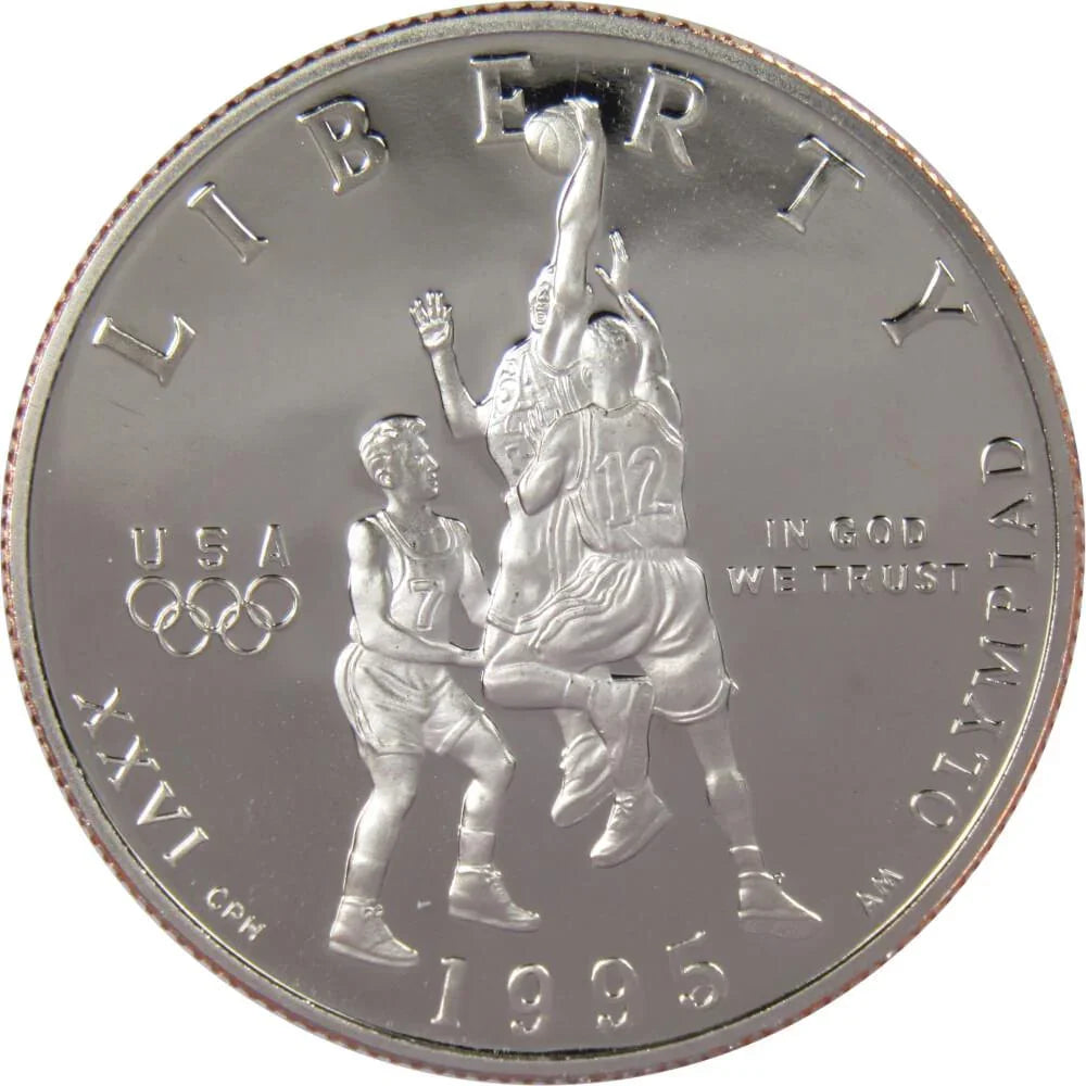 1995 S Atlanta Olympic Games Basketball Commemorative Clad 50c Proof