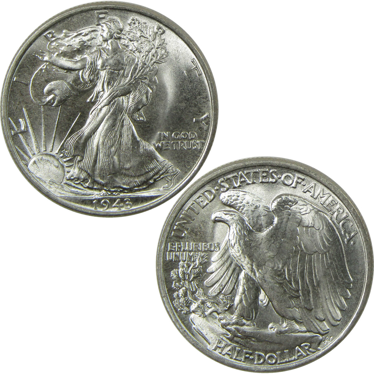 1943 Liberty Walking Silver Half Dollar BU Very Choice Uncirculated
