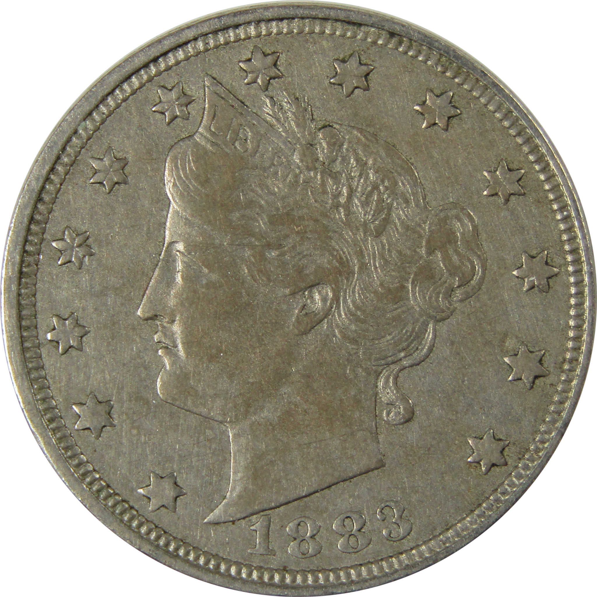 1883 No Cents Liberty Head V Nickel XF EF Extremely Fine SKU:I26520