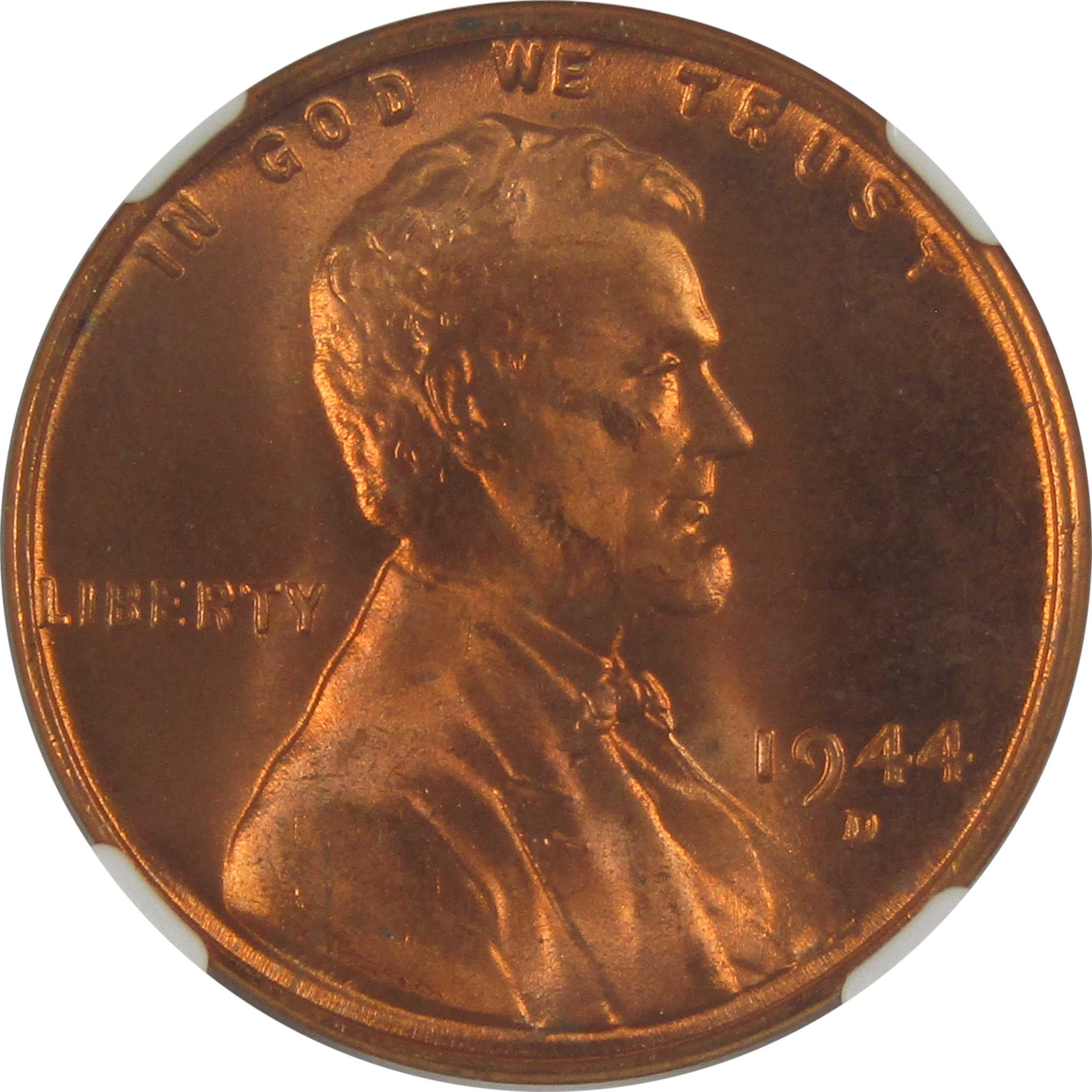 1944 D Lincoln Wheat Cent MS 66 RD NGC Penny Uncirculated SKU:I22631