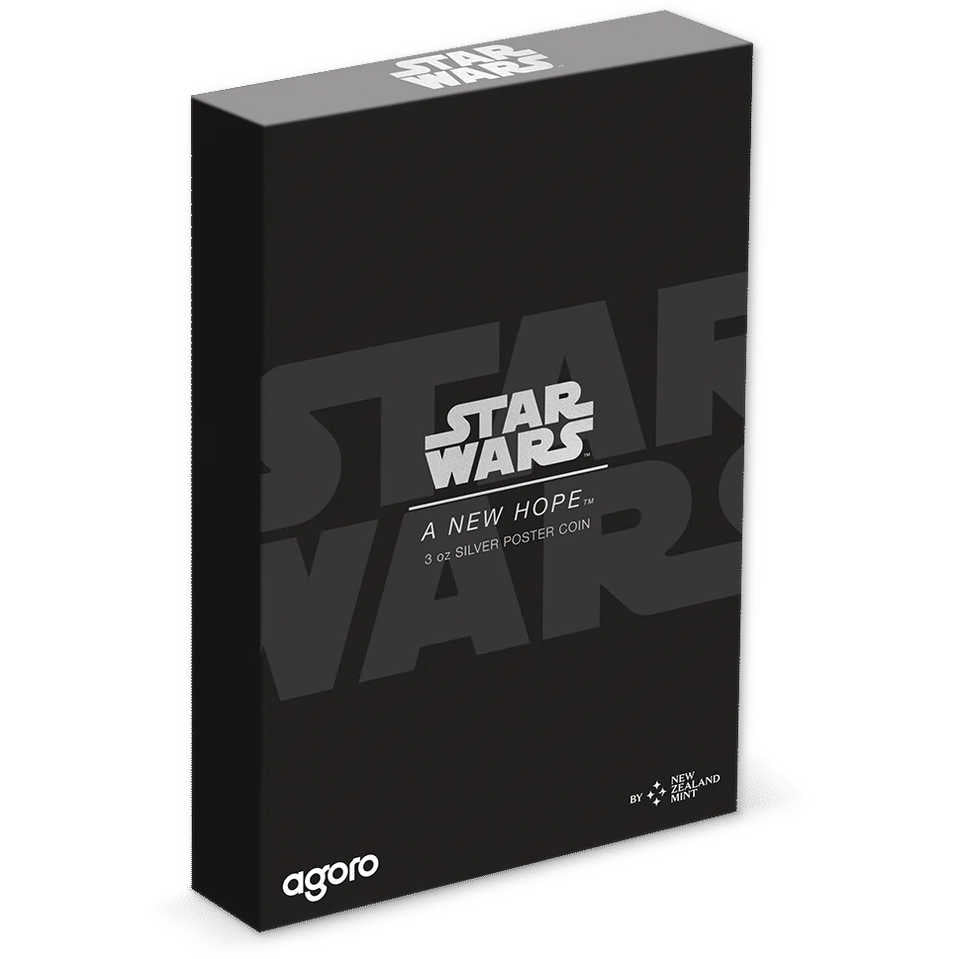 Star Wars A New Hope Poster Coin 3 oz .999 Silver Proof $5 2024 COA