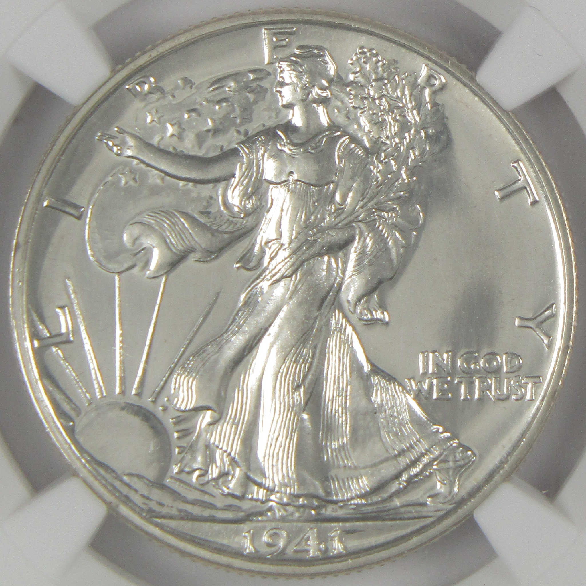 1941 No AW Liberty Walking Half Dollar PF 64 NGC Silver Proof 50c Coin