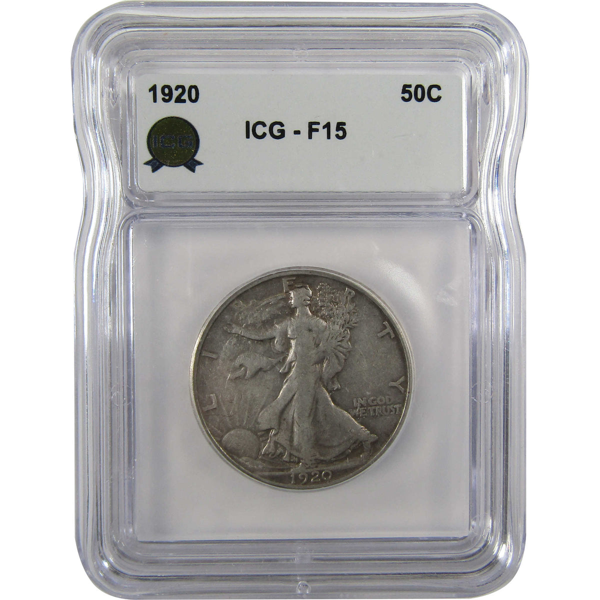 1920 Liberty Walking Silver Half Dollar F 15 ICG 50c Coin SKU:I29100