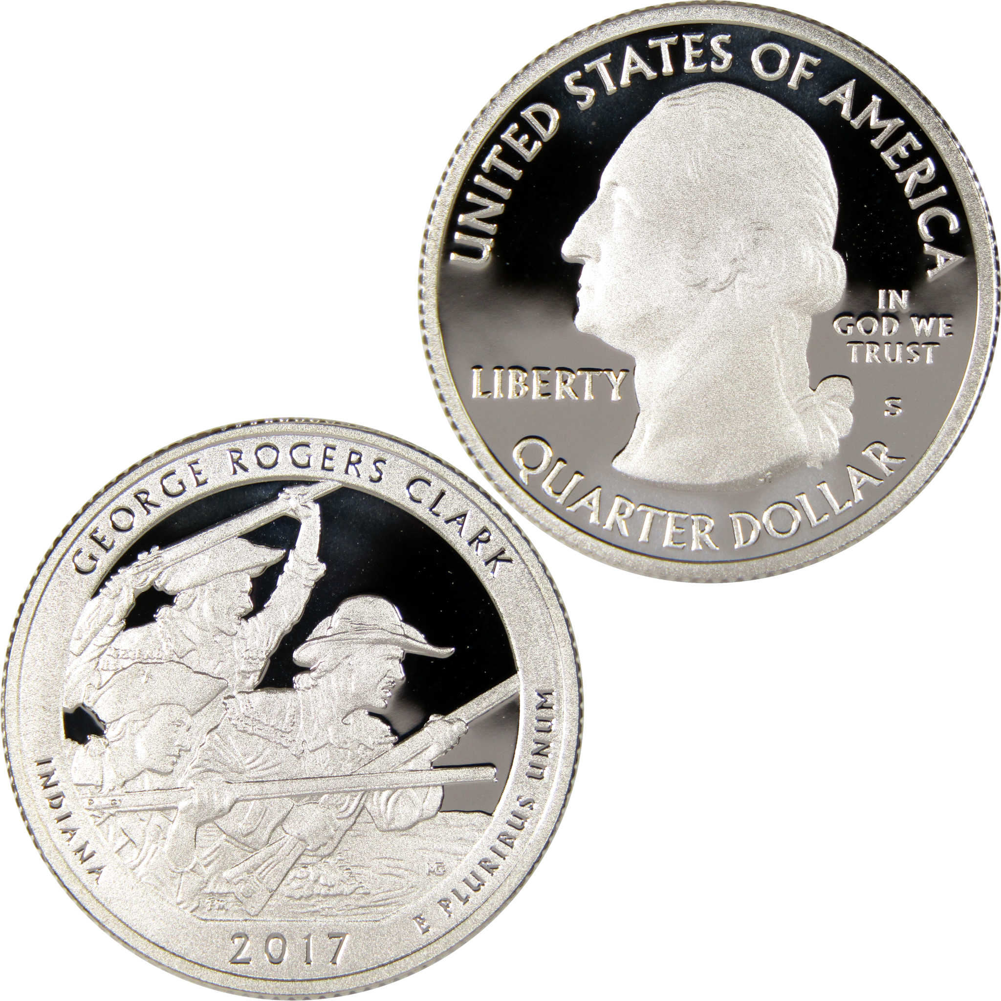 2017 S George Rogers Clark National Park Quarter Silver Proof 25c Coin