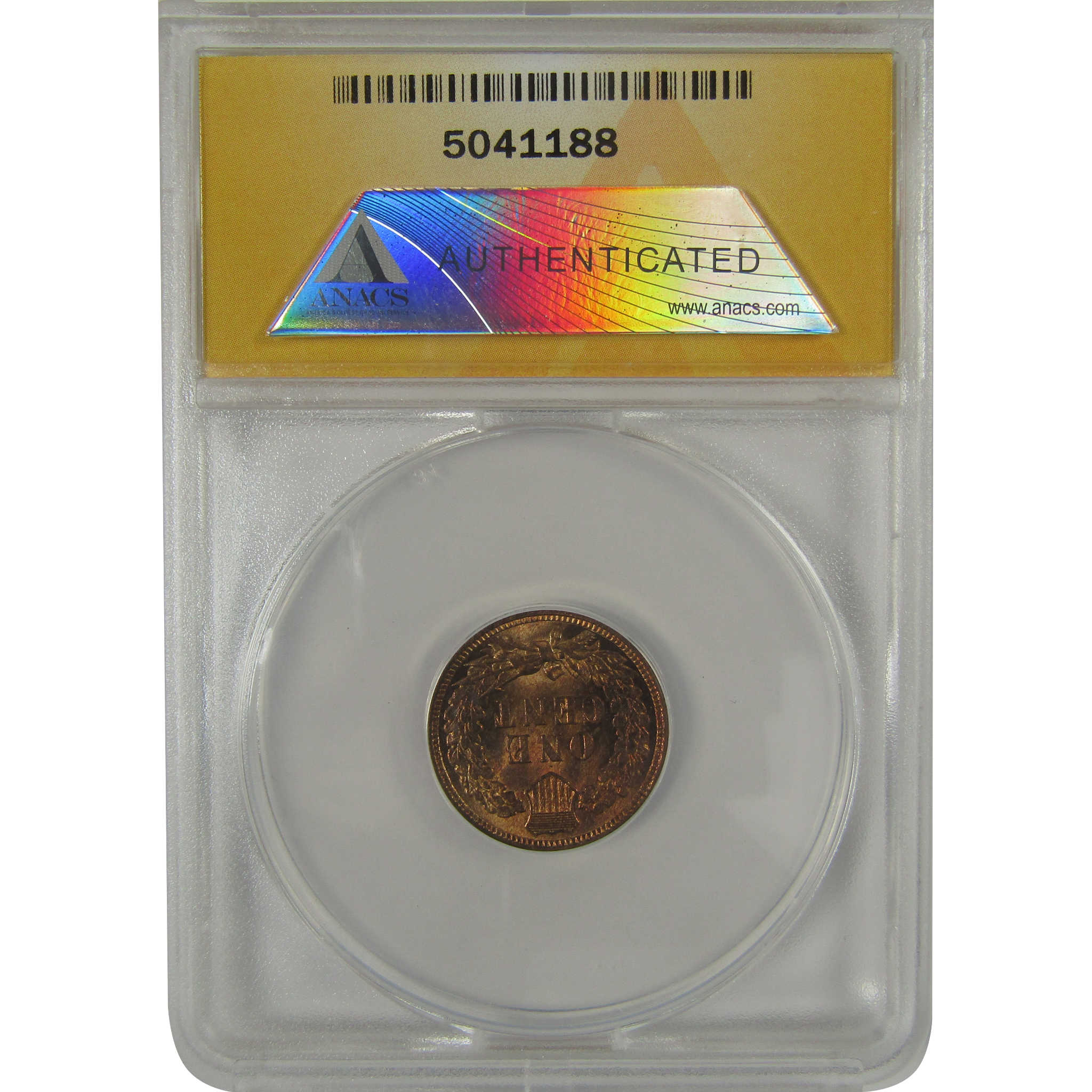 1907 Indian Head Cent MS 63 RB ANACS Penny Uncirculated SKU:I23081