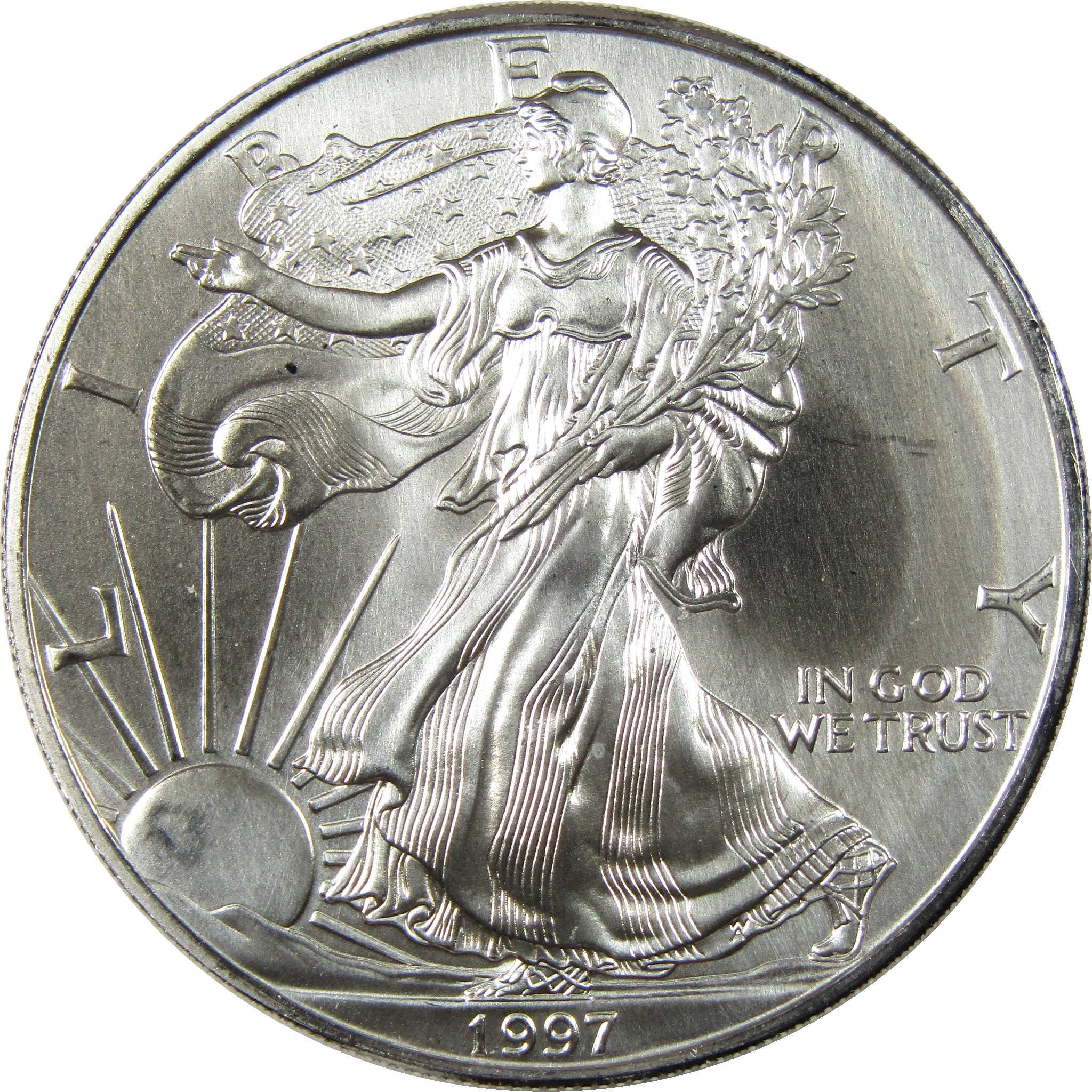 1997 American Silver Eagle Uncirculated Bullion $1 Coin