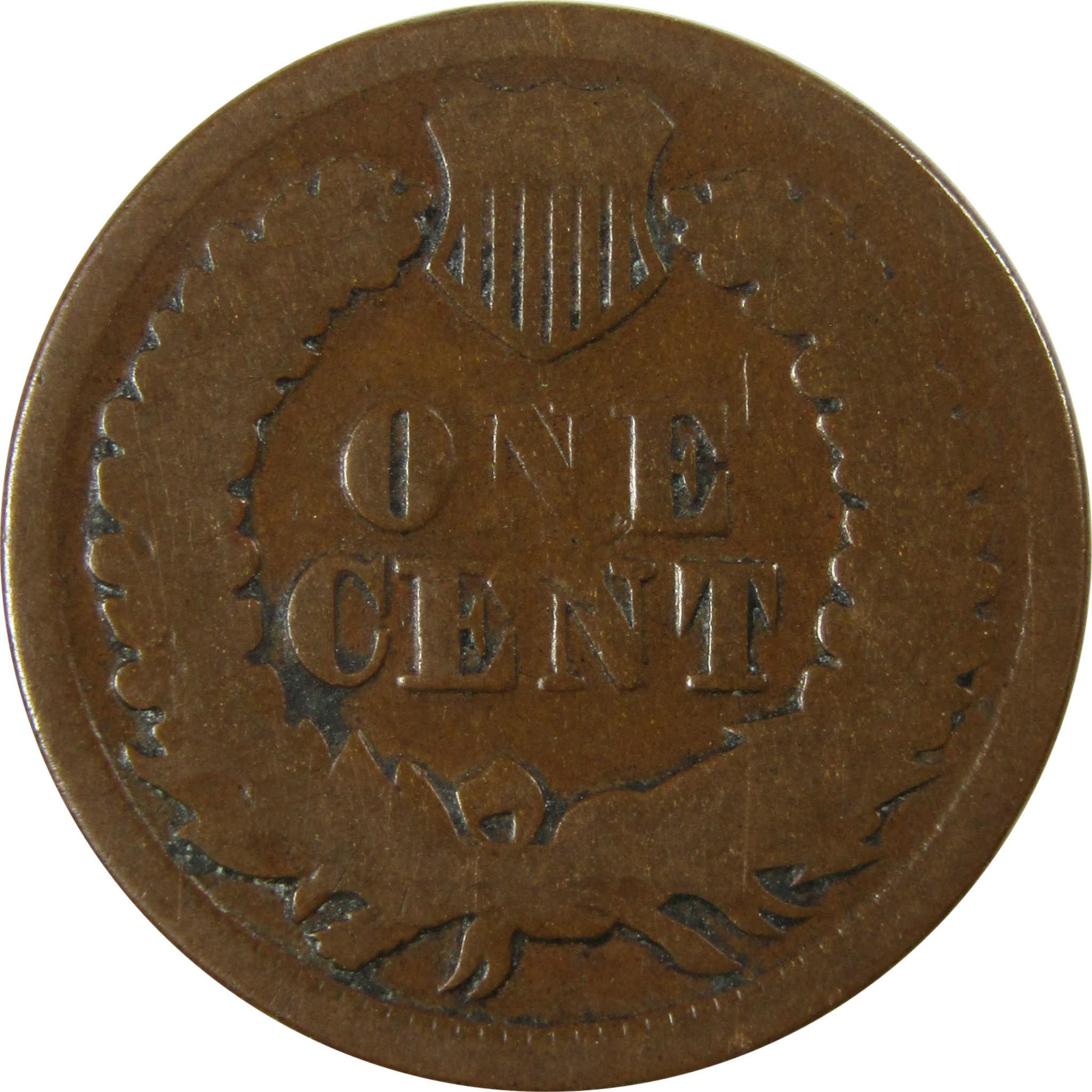 1866 Indian Head Cent AG About Good Penny SKU:I26613
