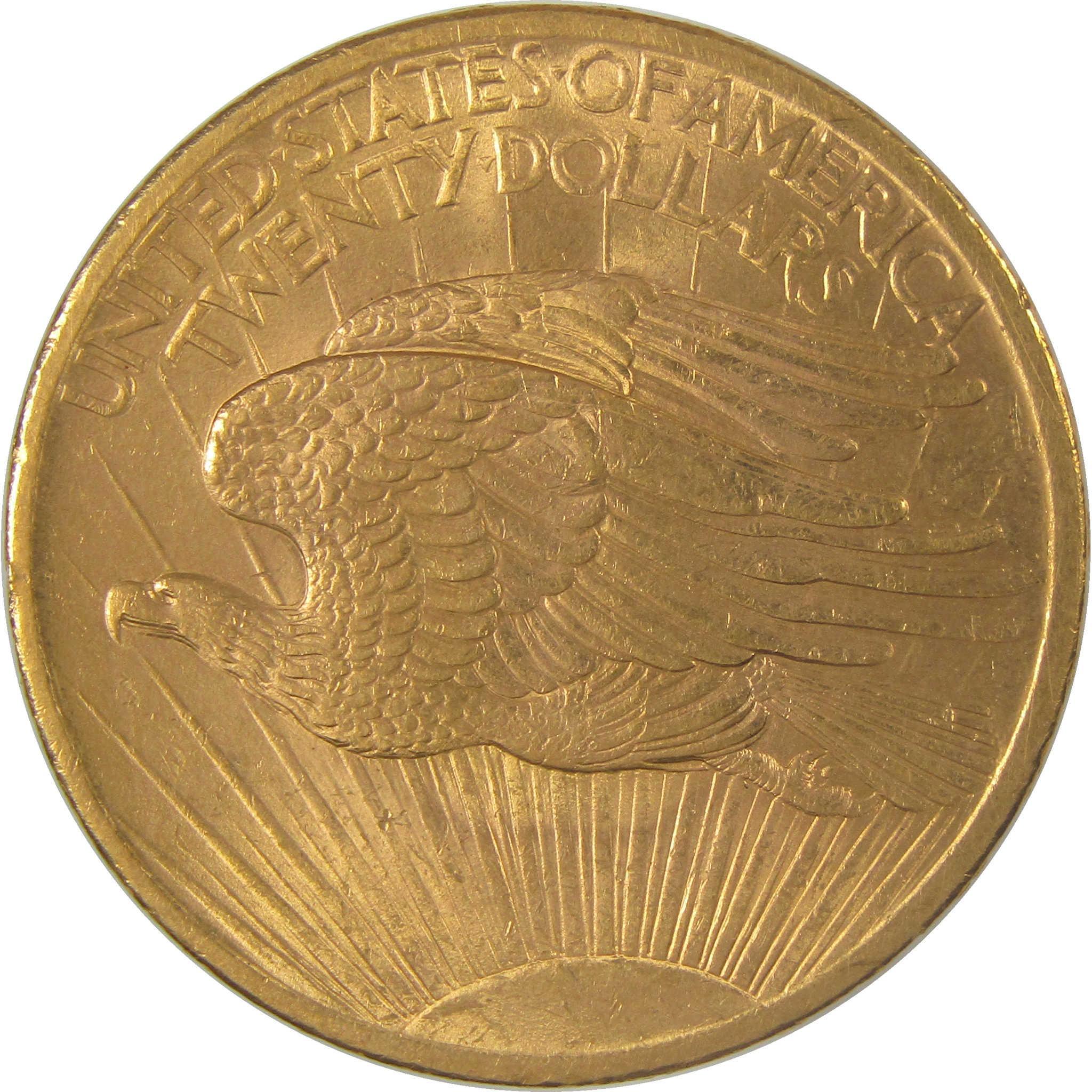 1908 No Motto Saint-Gaudens Gold Double Eagle BU Choice Uncirculated