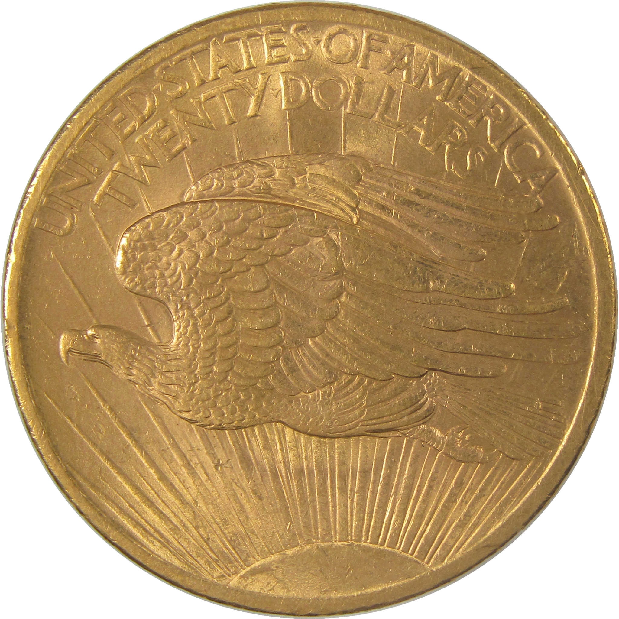 1908 No Motto Saint-Gaudens Gold Double Eagle BU Choice Uncirculated