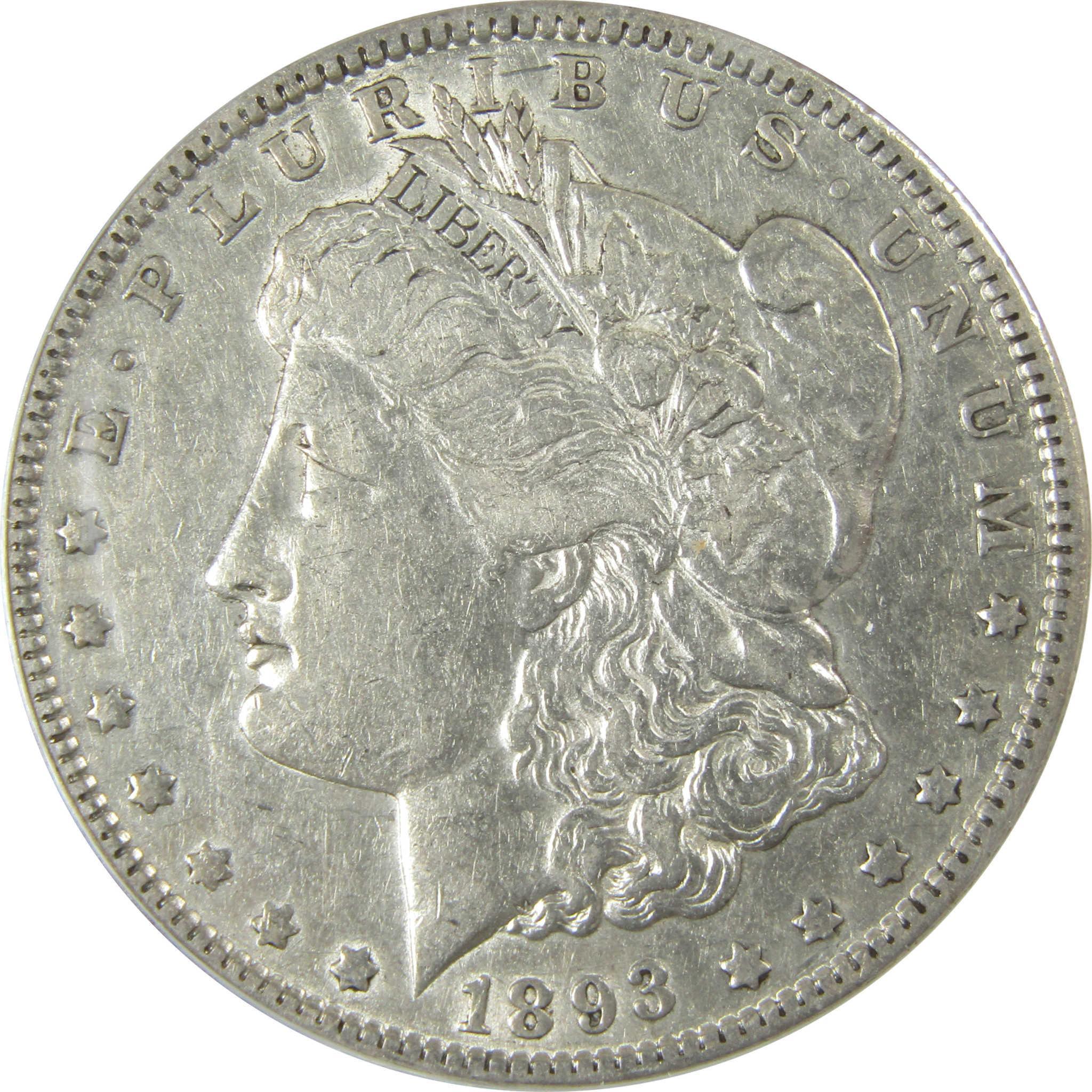 1893 Morgan Silver Dollar EF 45 Details ANACS $1 Coin SKU:CP584 - Morgan coin - Morgan silver dollar - Morgan silver dollar for sale - Profile Coins & Collectibles