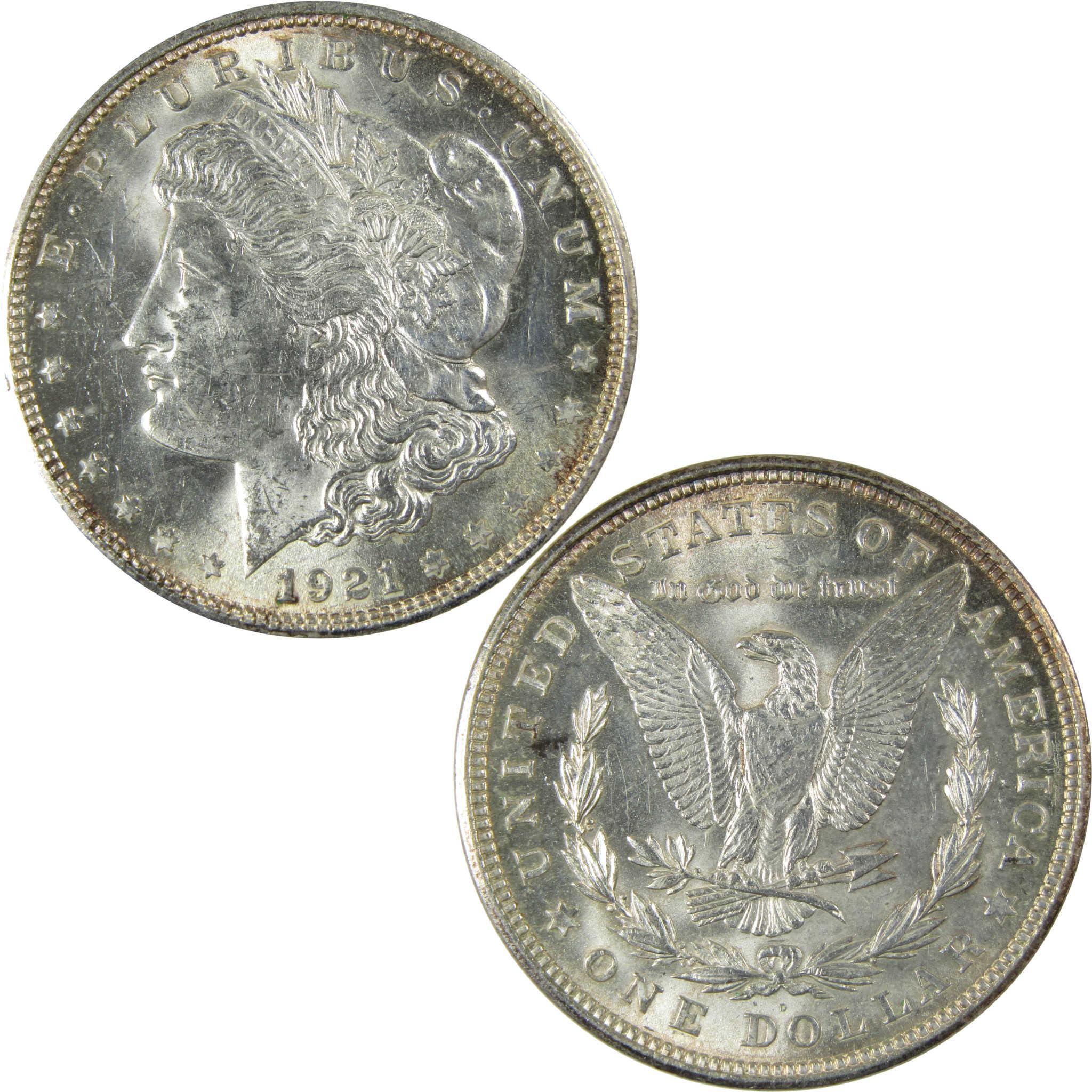 1921 D Morgan Silver Dollar Uncirculated Mint State $1 Coin SKU:CP965 - Morgan coin - Morgan silver dollar - Morgan silver dollar for sale - Profile Coins & Collectibles