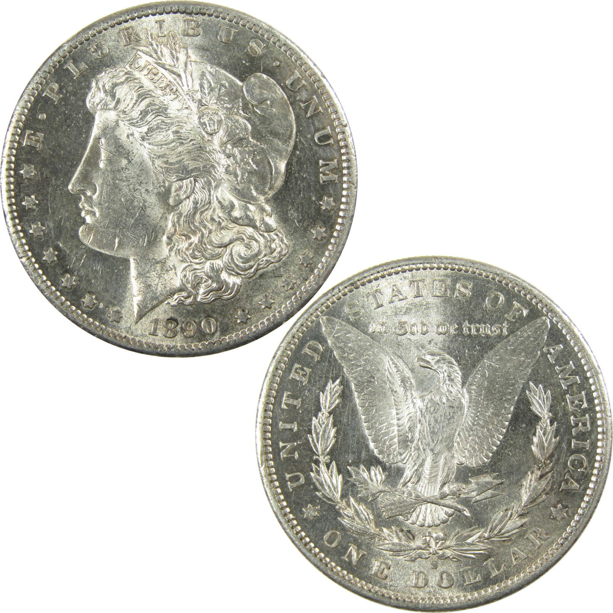 1890 S Morgan Silver Dollar Uncirculated Mint State $1 Coin SKU:I25985 - Morgan coin - Morgan silver dollar - Morgan silver dollar for sale - Profile Coins & Collectibles