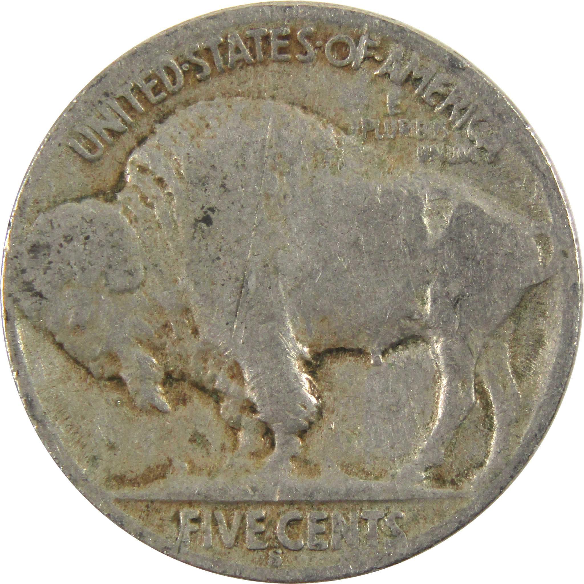 1937 S Indian Head Buffalo Nickel AG About Good 5c Coin