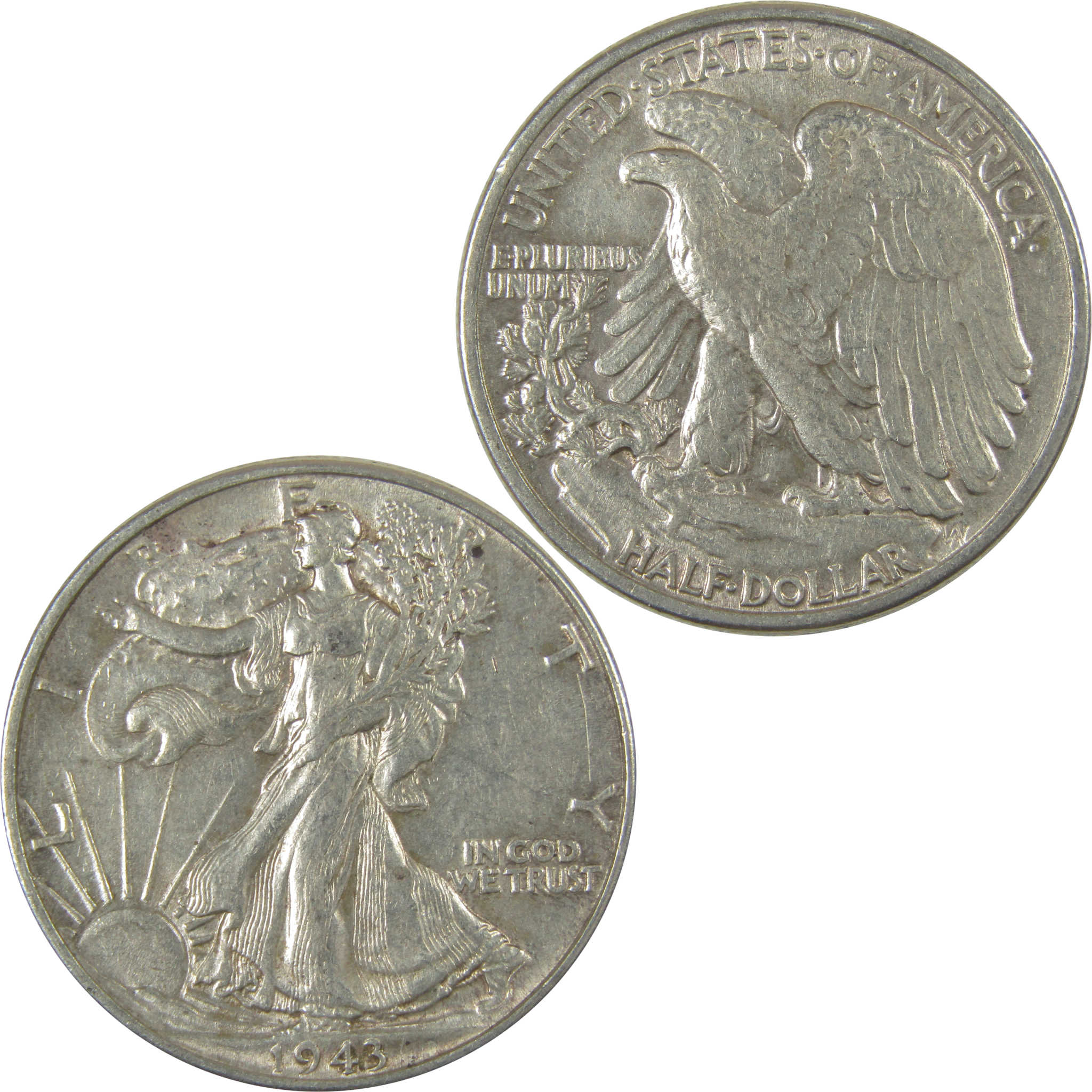 1943 Liberty Walking Half Dollar XF EF Extremely Fine SKU:CPC0551