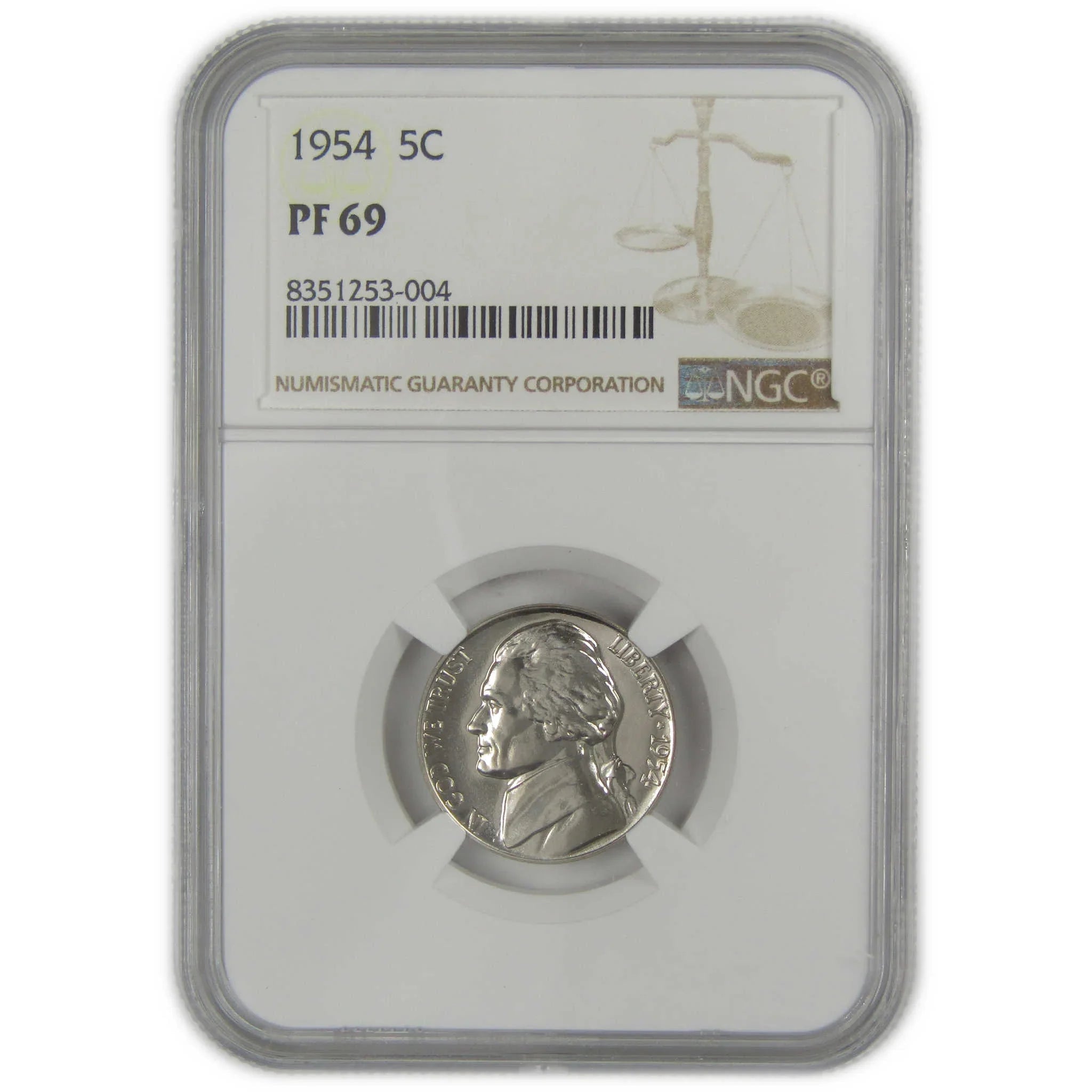 1954 Jefferson Nickel PF 69 NGC Proof 5c Coin SKU:I20632