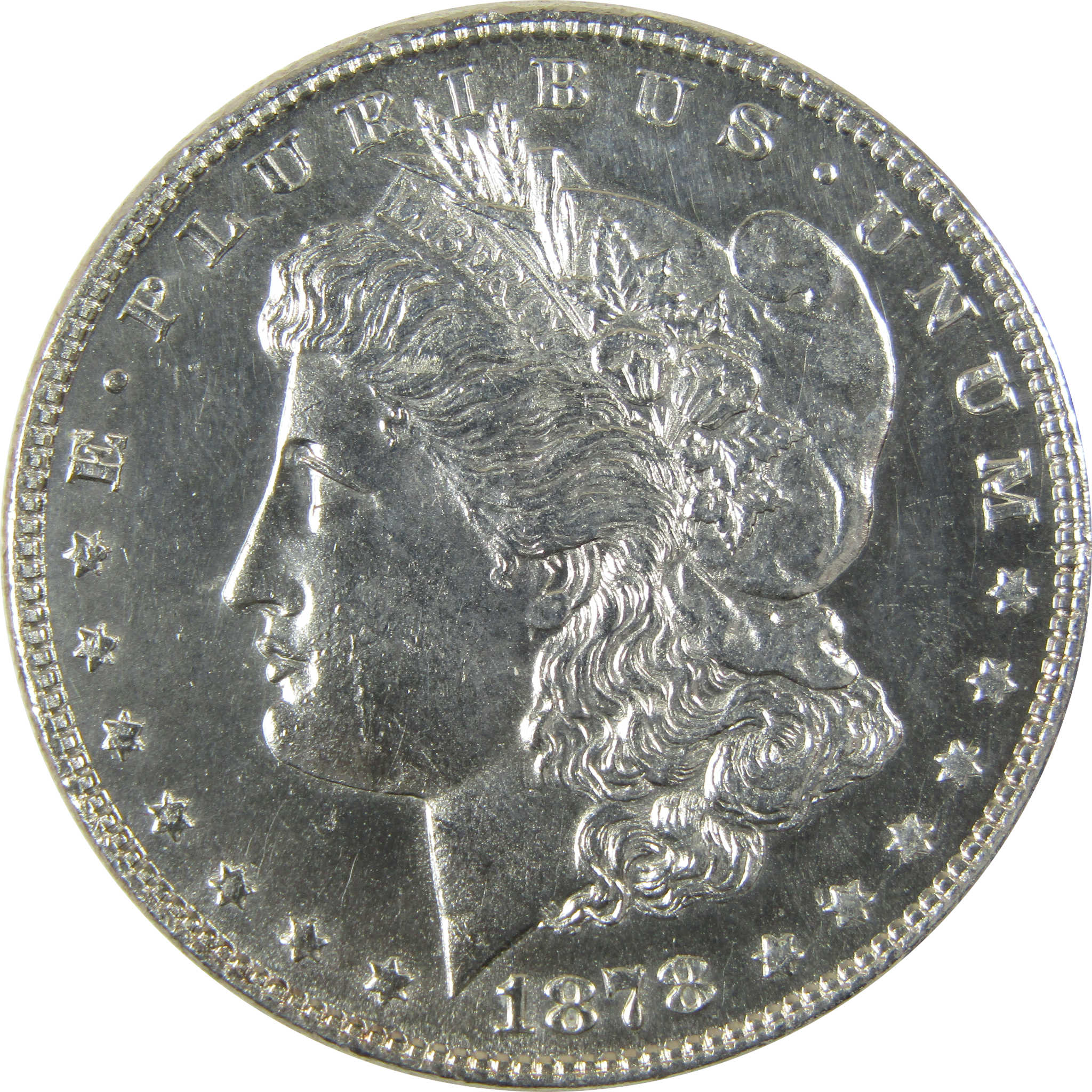 1878 7/8TF Morgan Silver $1 Borderline Uncirculated Details SKU:CP962