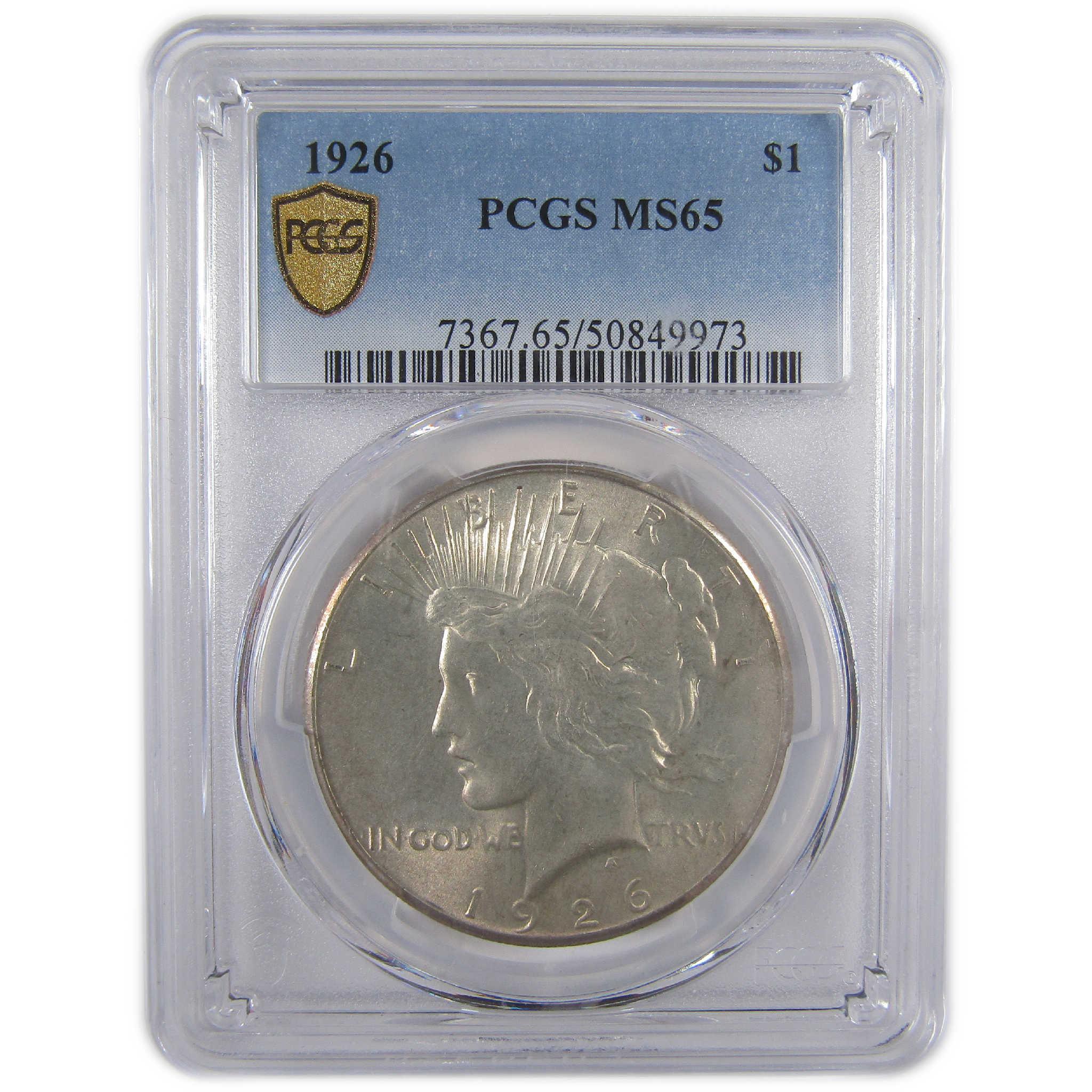 1926 Peace Dollar MS 65 PCGS Silver Uncirculated $1 Coin SKU:I18176