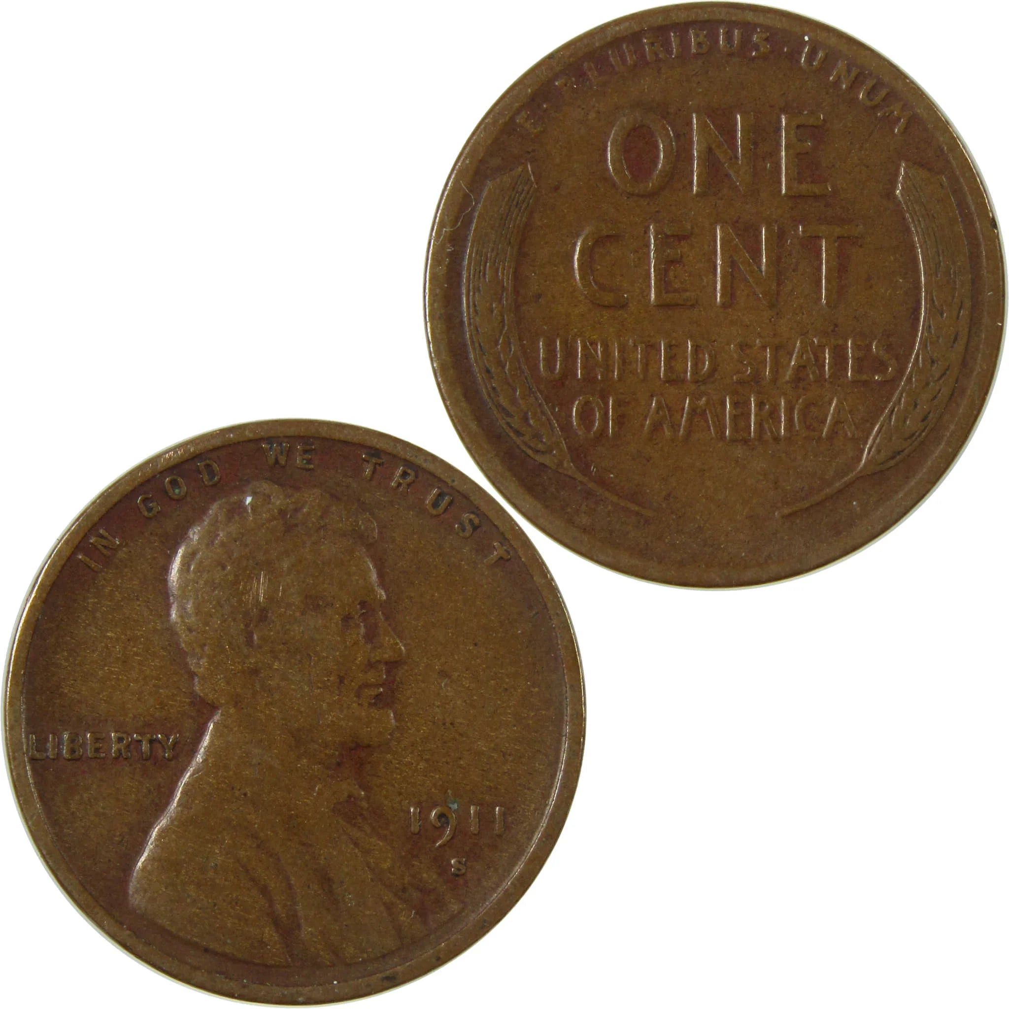 1911 S Lincoln Wheat Cent VF Very Fine Penny 1c Coin SKU:I27670