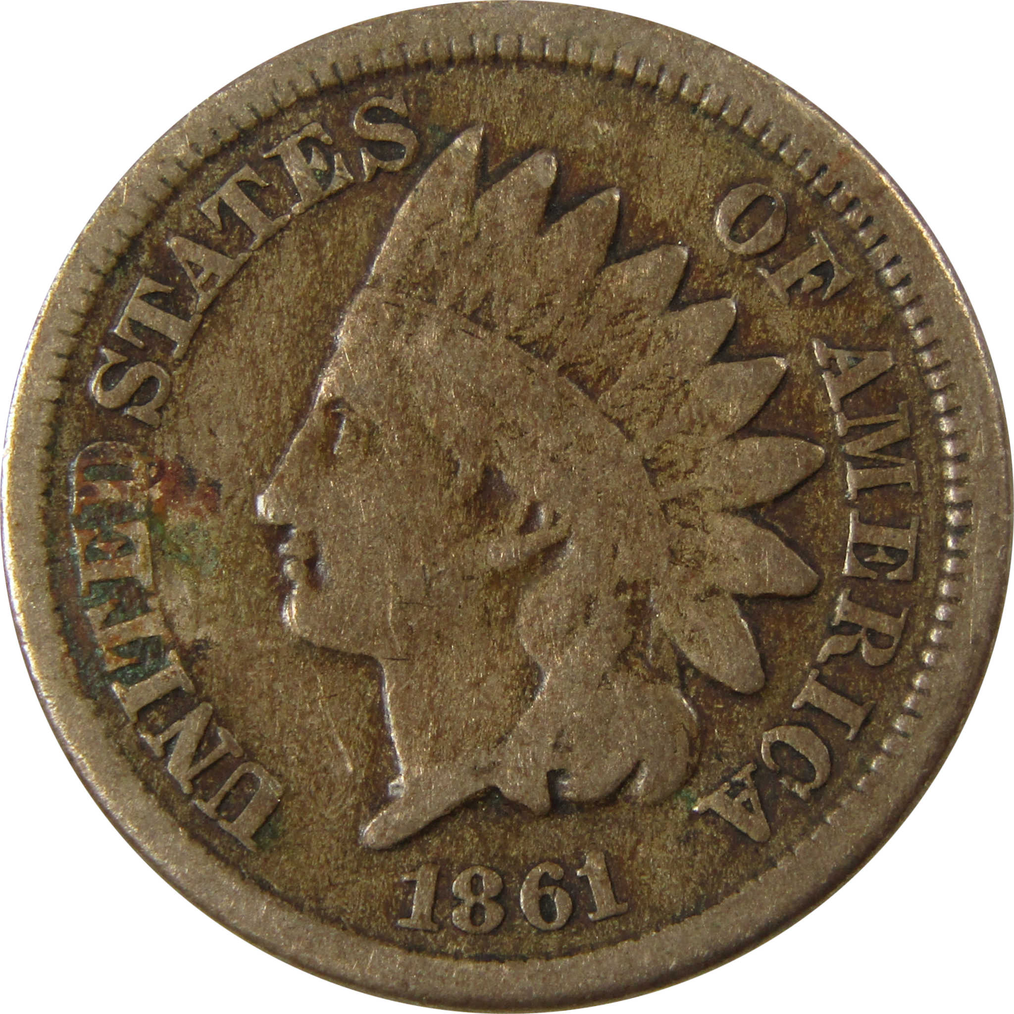 1861 Indian Head Cent VG Very Good Penny 1c Coin SKU:CP1170