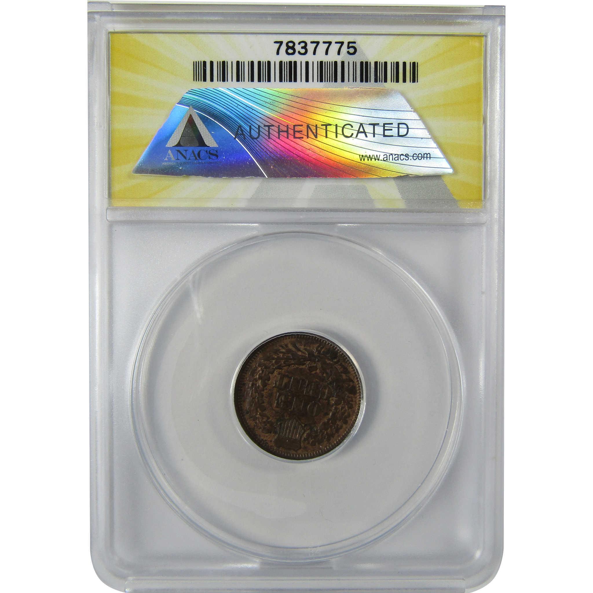 1864 L Indian Head Bronze Cent EF 40 Details ANACS Penny SKU:CP623