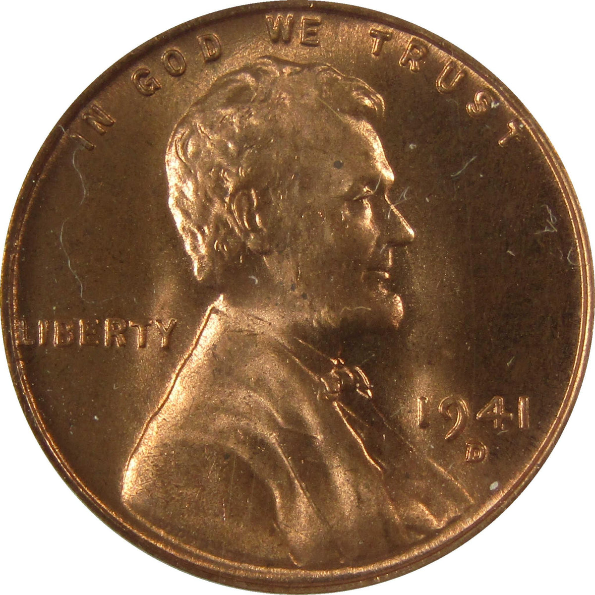 1941 D Lincoln Wheat Cent MS 66 RB ANACS Penny Uncirculated SKU:I27927