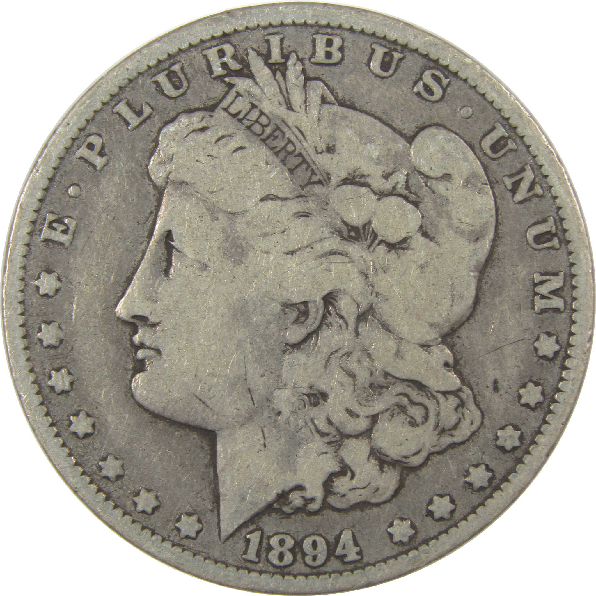 1894 O Morgan Dollar VG Very Good Silver $1 Coin SKU:I22443 - Morgan coin - Morgan silver dollar - Morgan silver dollar for sale - Profile Coins & Collectibles
