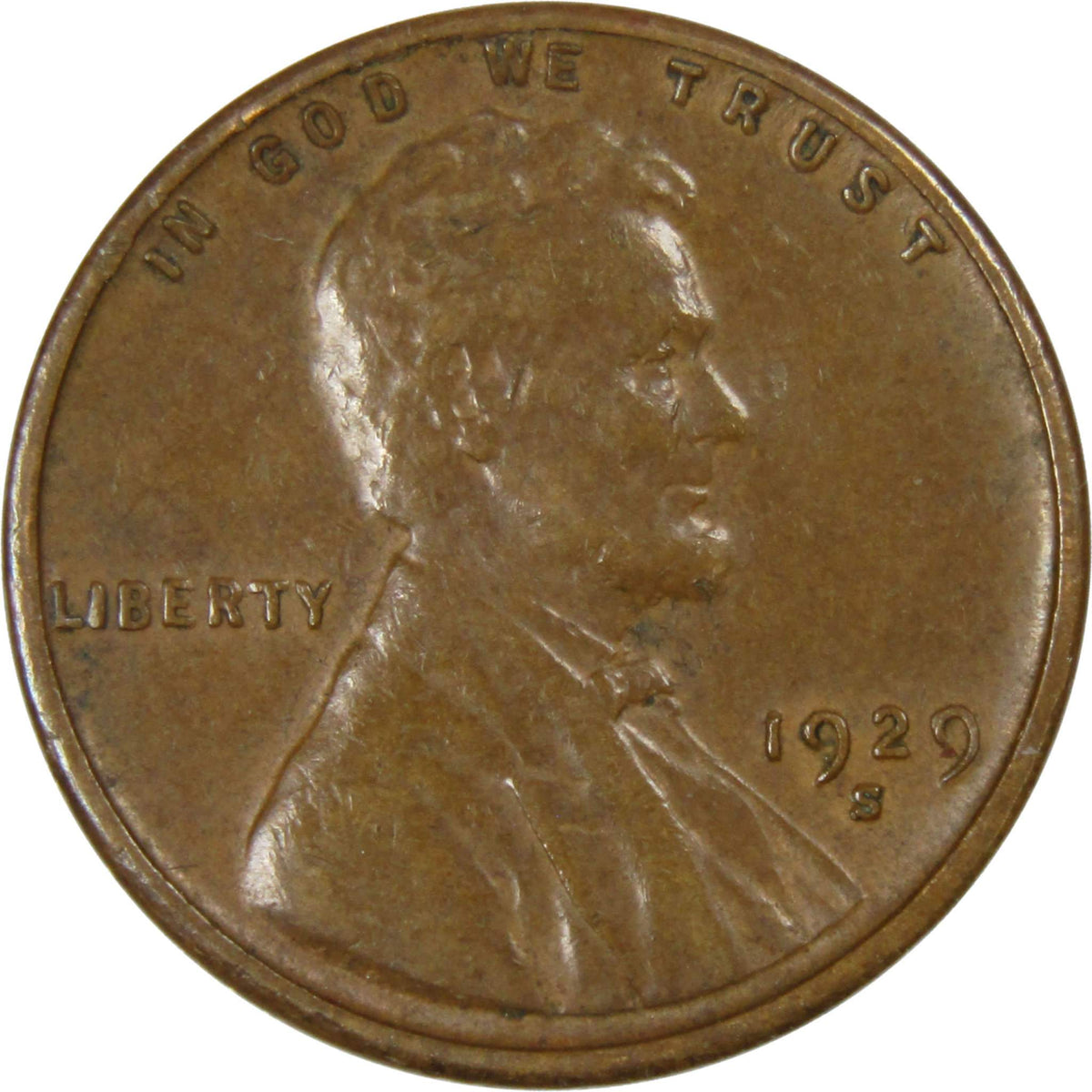 1929 S Lincoln Wheat Cent VF Very Fine Penny 1c Coin Collectible