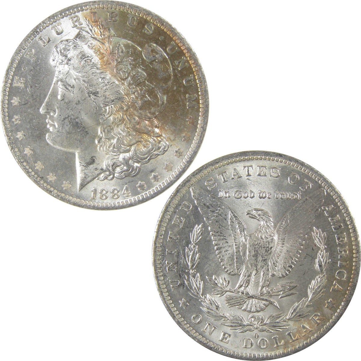 1884 O Morgan Silver Dollar BU Choice Uncirculated Toned SKU:I24184