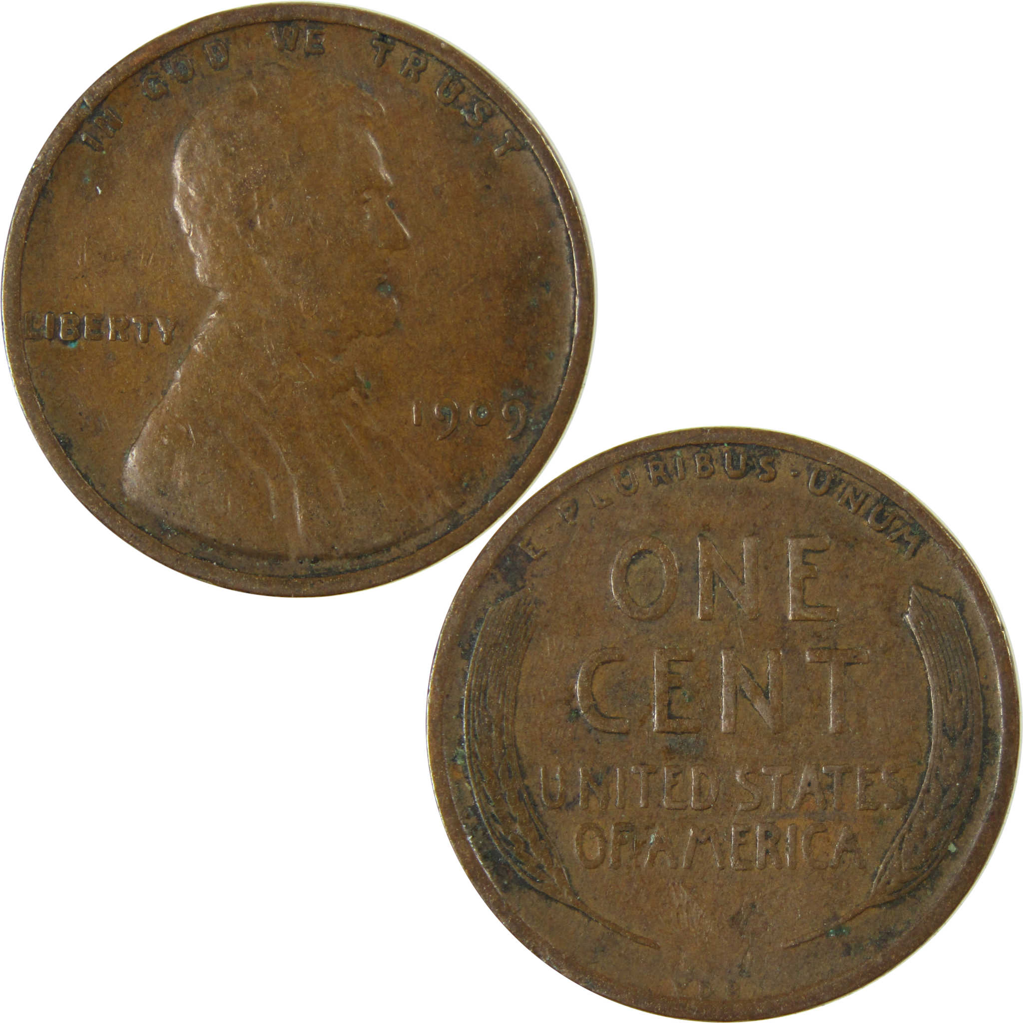 1909 VDB Lincoln Wheat Cent VF Very Fine Details Penny SKU:I26321