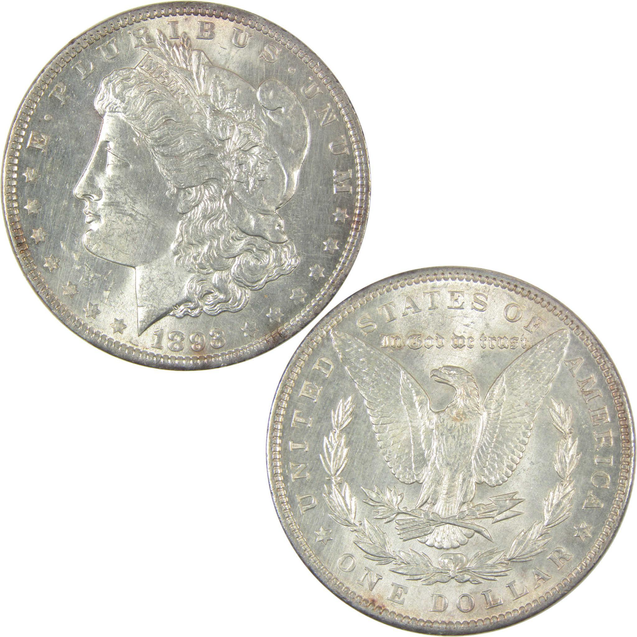 1893 Morgan Dollar Uncirculated Details Silver $1 Coin SKU:I22495 - Morgan coin - Morgan silver dollar - Morgan silver dollar for sale - Profile Coins & Collectibles
