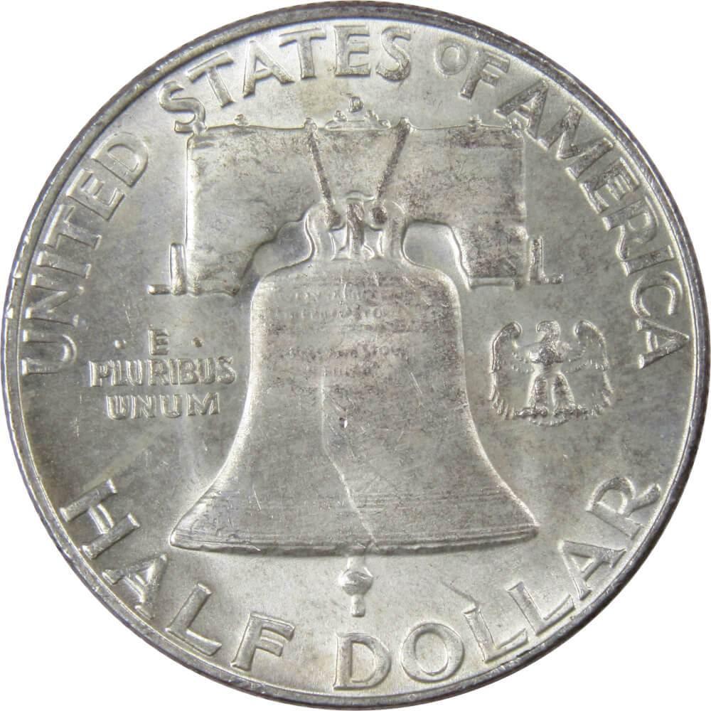 1953 D Franklin Silver Half Dollar AU About Uncirculated 50c Coin