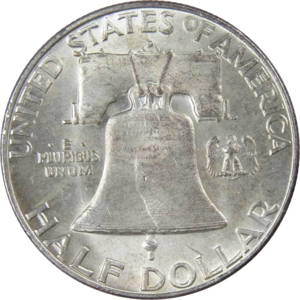 1953 D Franklin Half Dollar AU About Uncirculated Silver 50c Coin