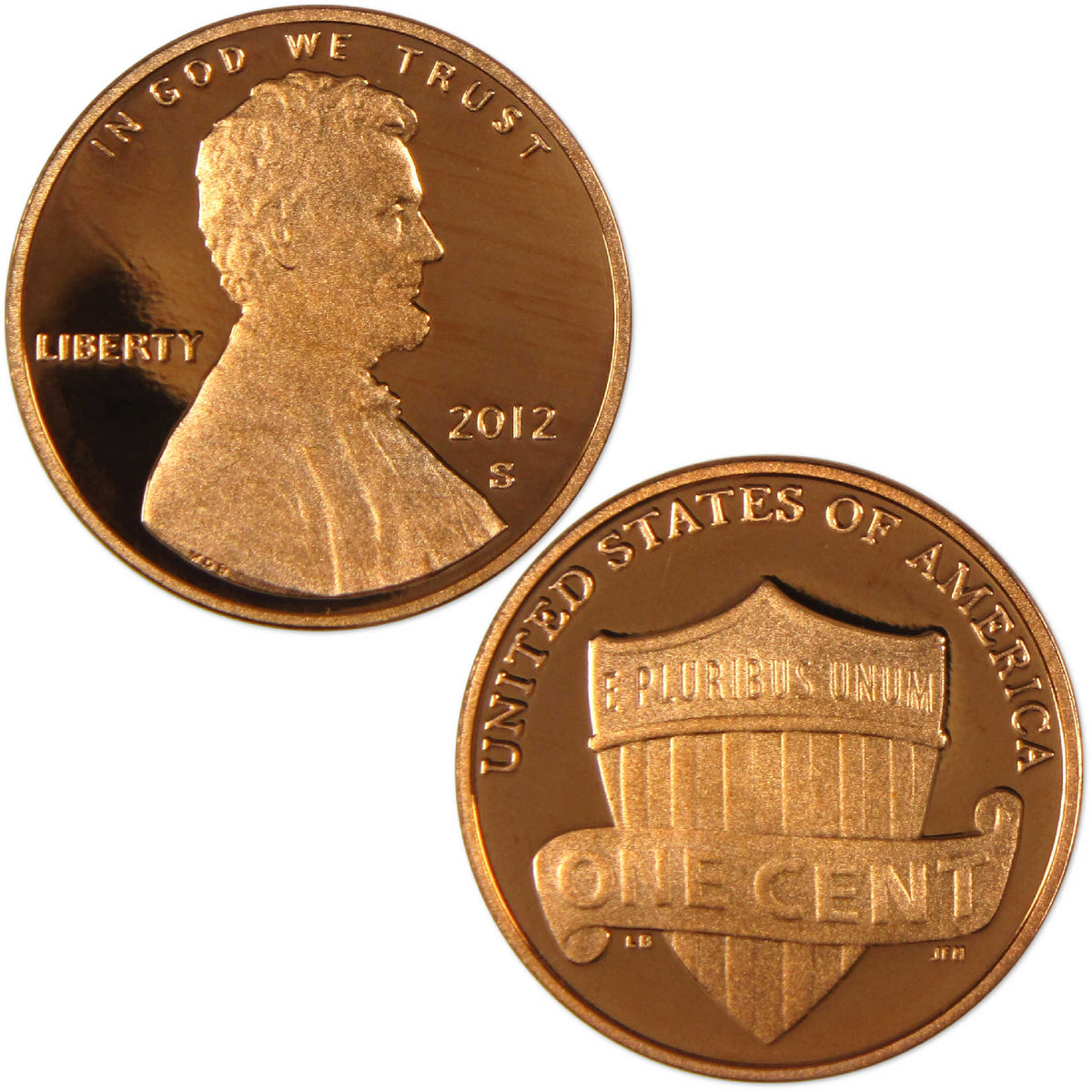 2012 S Lincoln Shield Cent Proof Penny 1c Coin Collectible